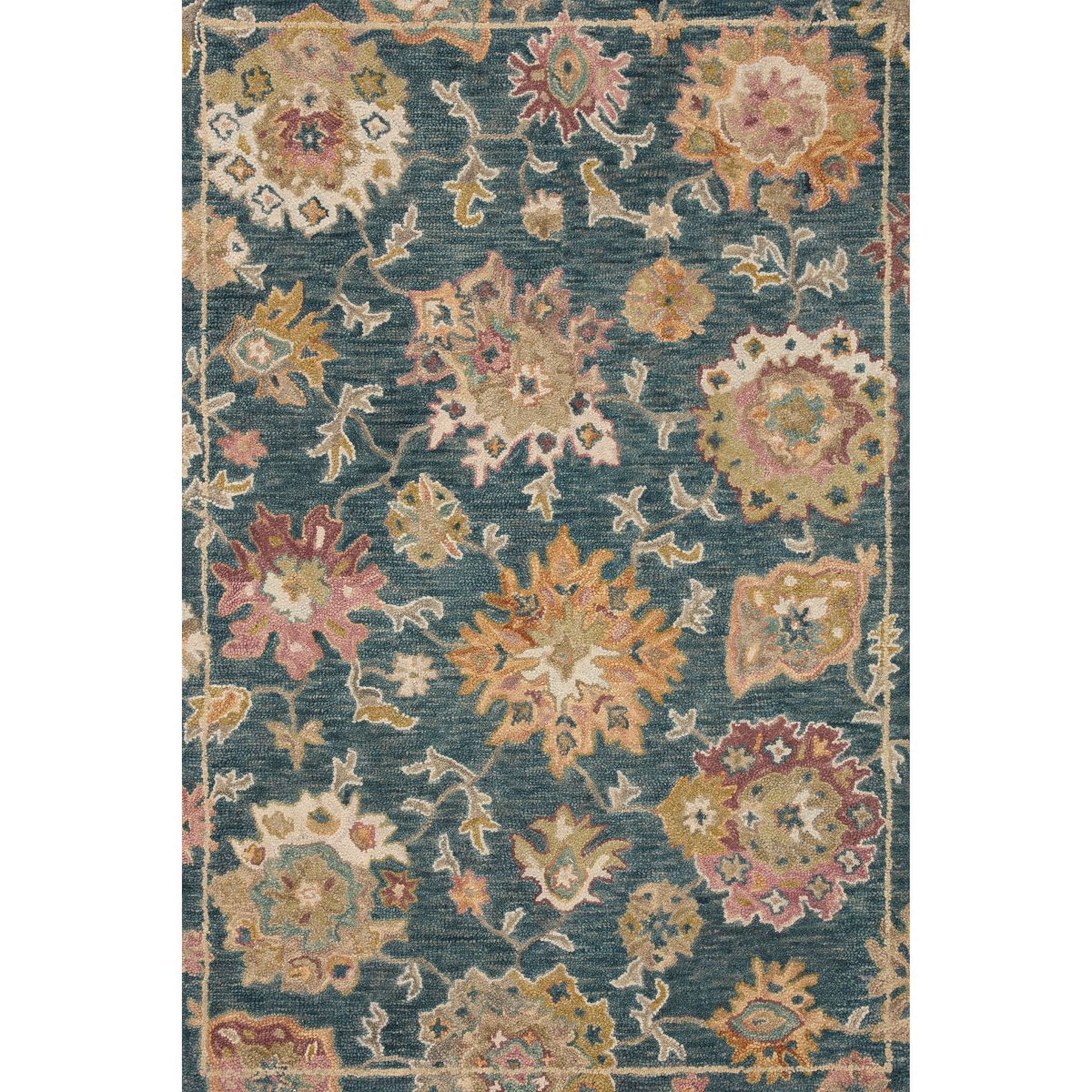 A Upton Rug with Navy / Multi color