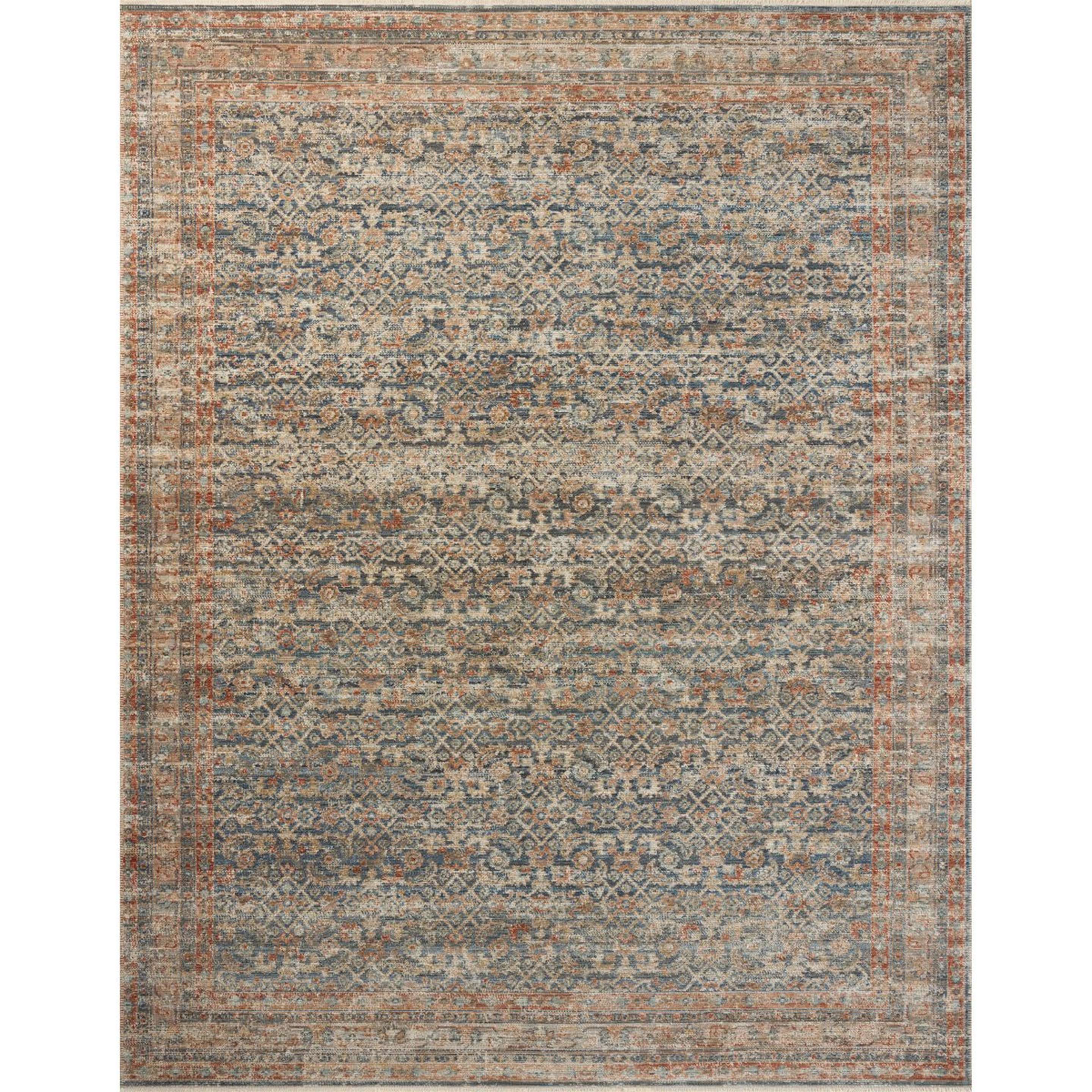 A Thorncroft Rug with Blue / Rust color