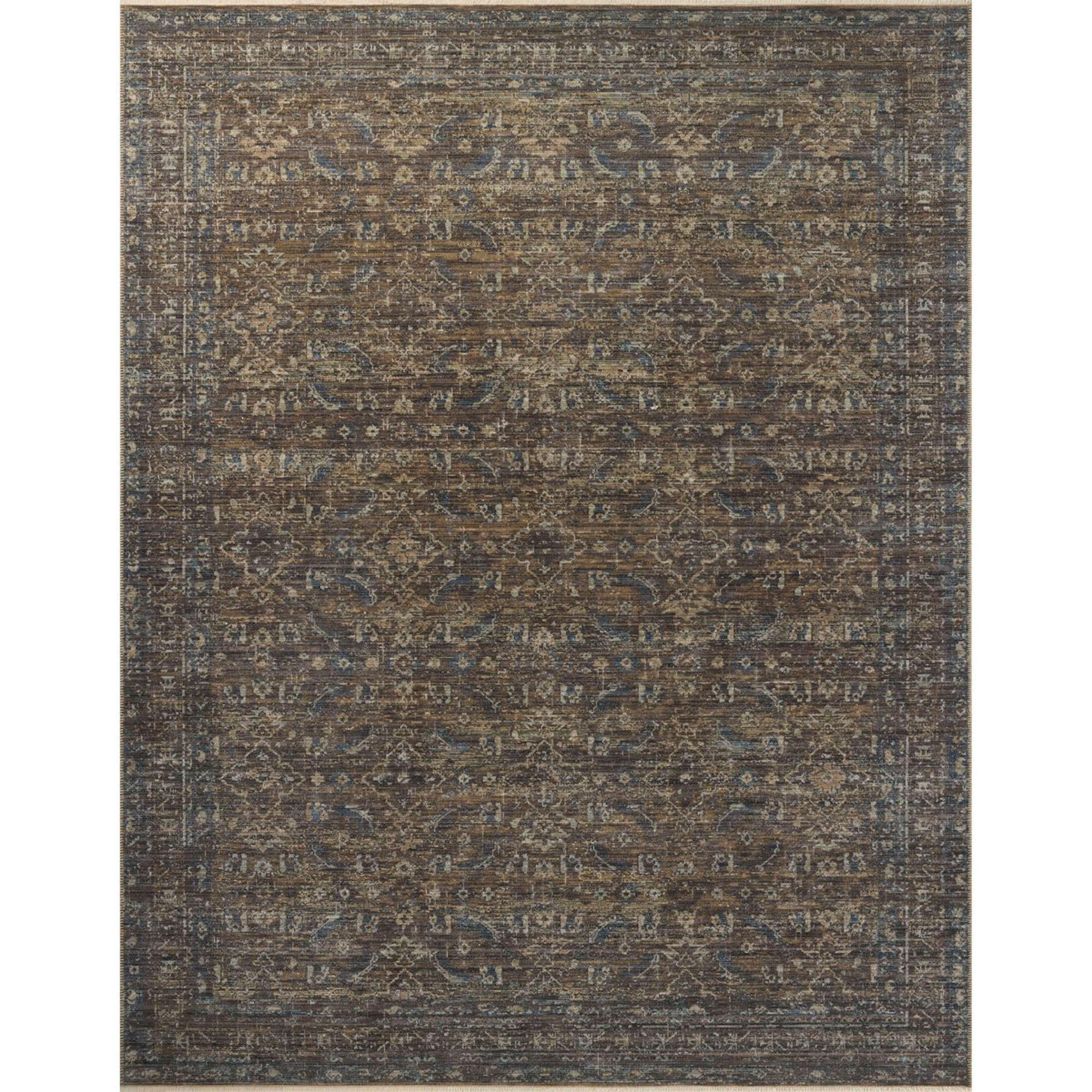 A Thilda Rug with Lagoon / Brown color