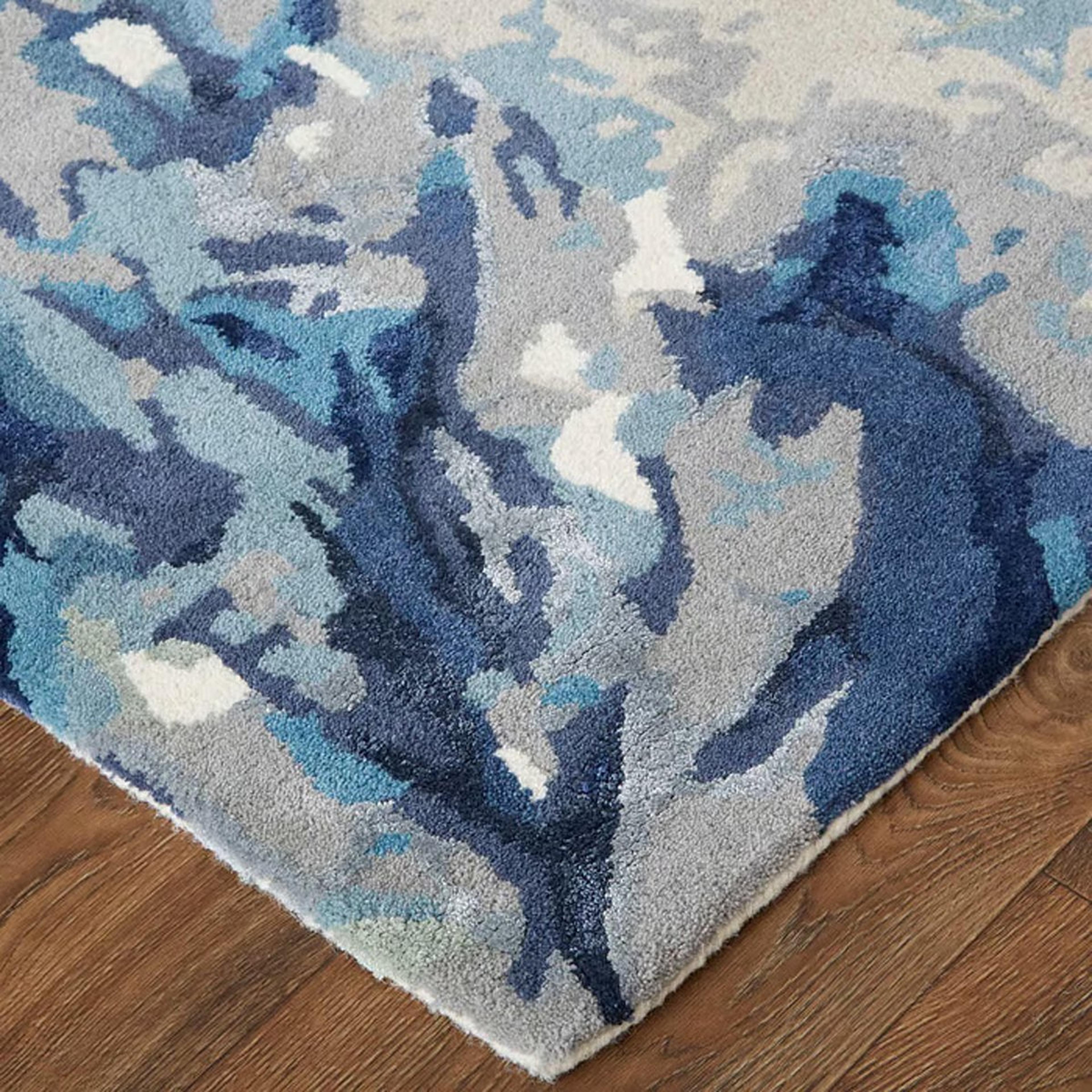 A Morisot Hand-Tufted Rug with Blue / Gray / Orange color