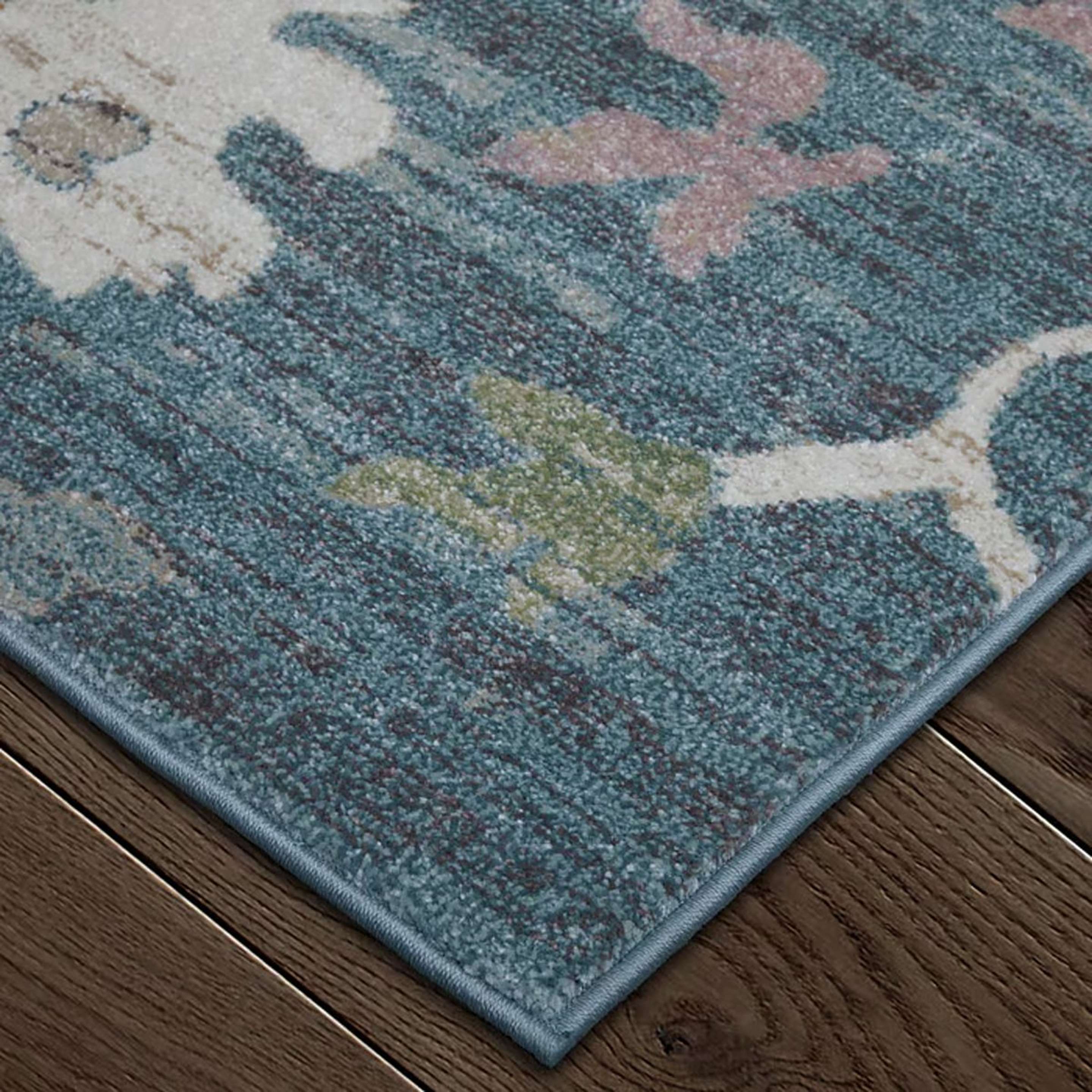 A Bellwether Rug with Blue / Green / Pink / Gray color