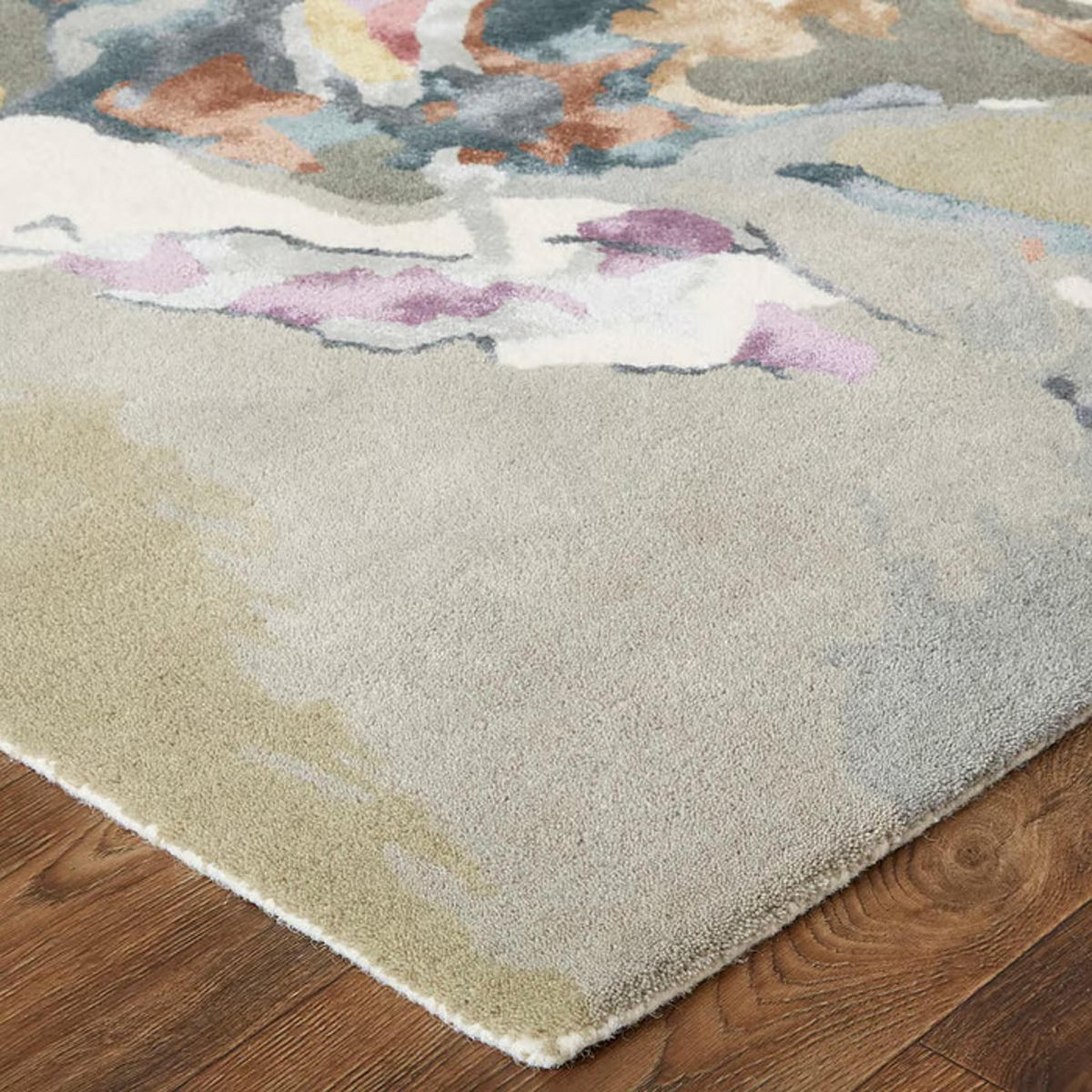 A Jarvie Hand-Tufted Rug with Beige / Brown / Magenta / Gray color