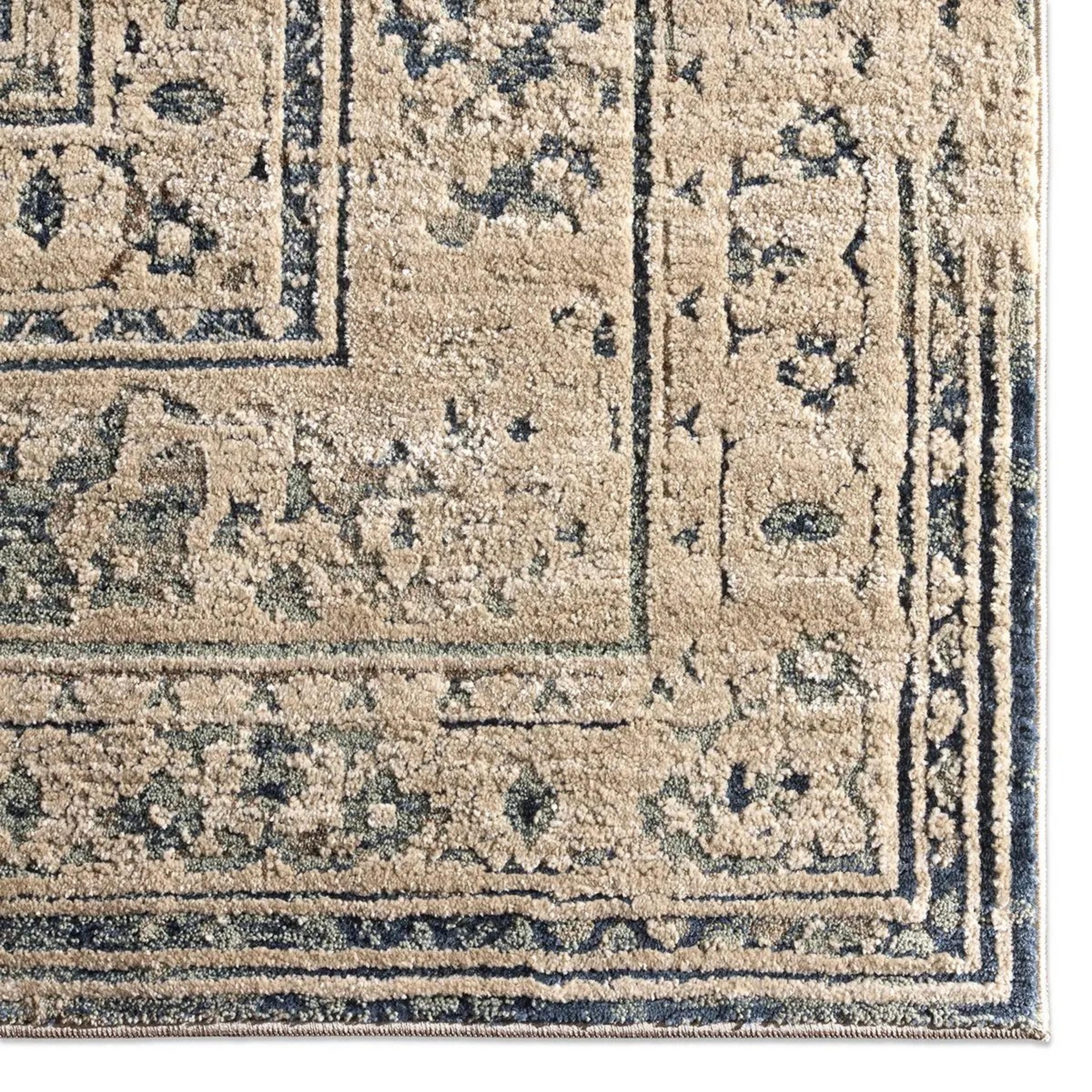 A Vessant Rug with Gray / Blue / Taupe color
