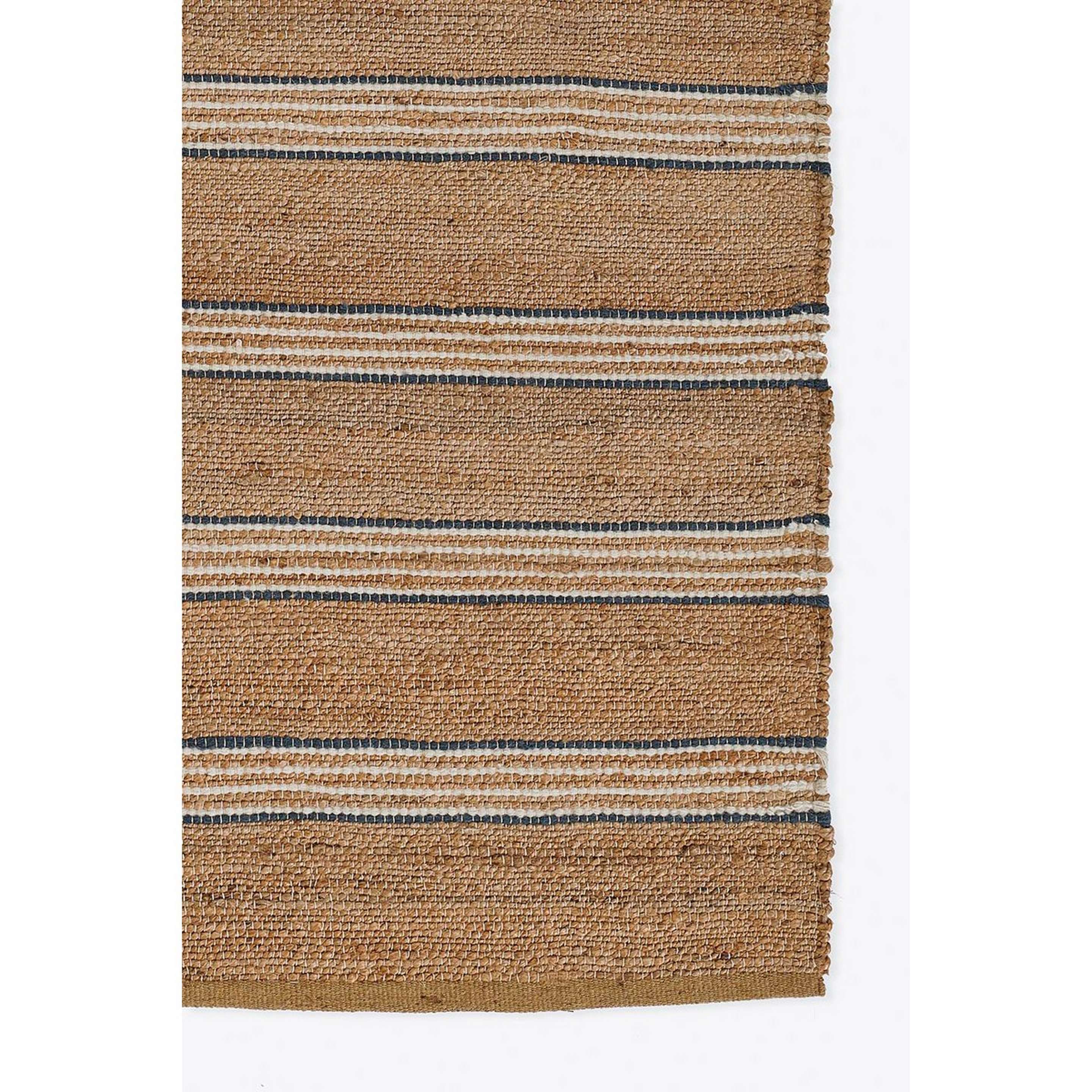 A Eliana Hand-Woven Rug with Blue / White / Natural color