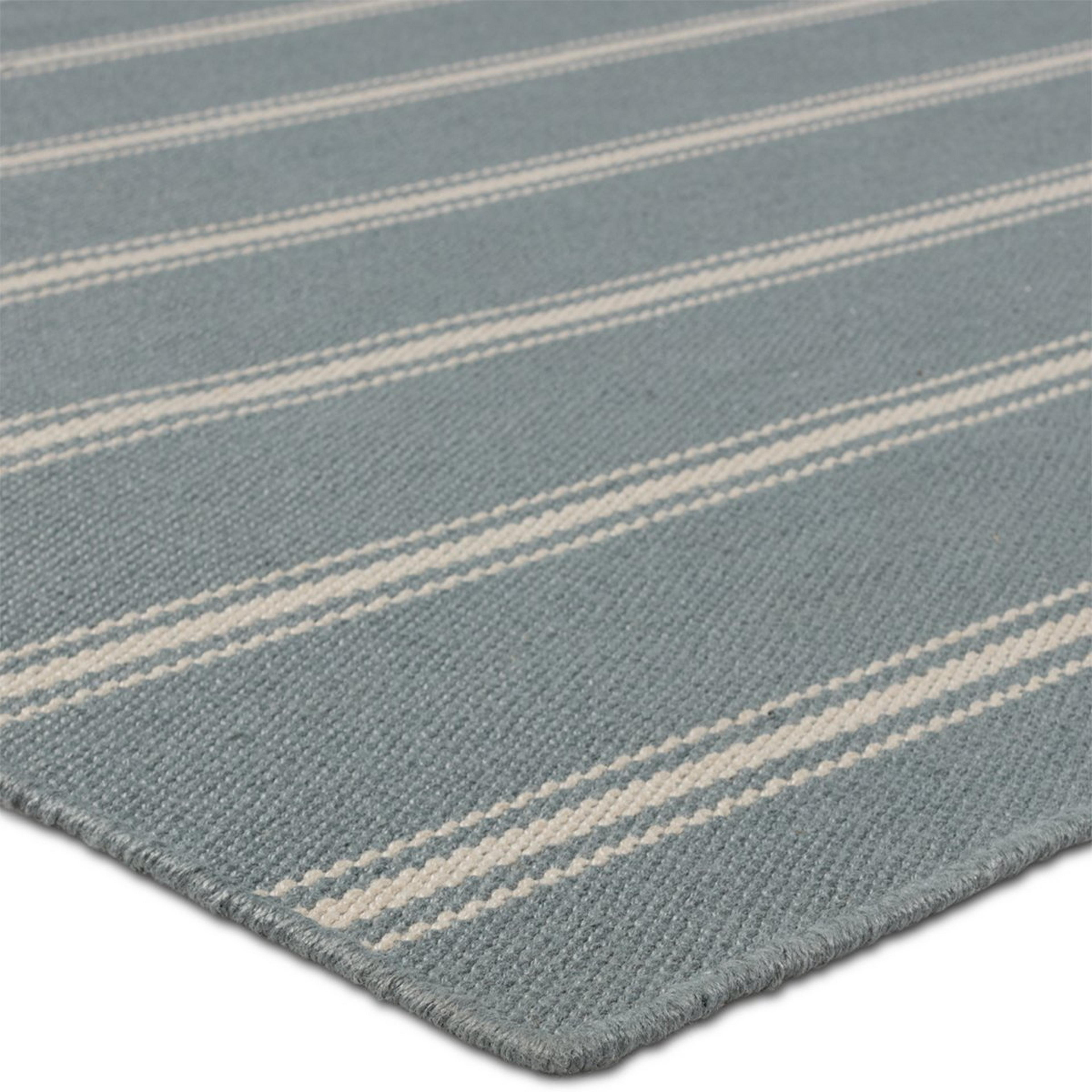 A Brennan Handwoven Indoor / Outdoor Rug with Slate / Ivory  color