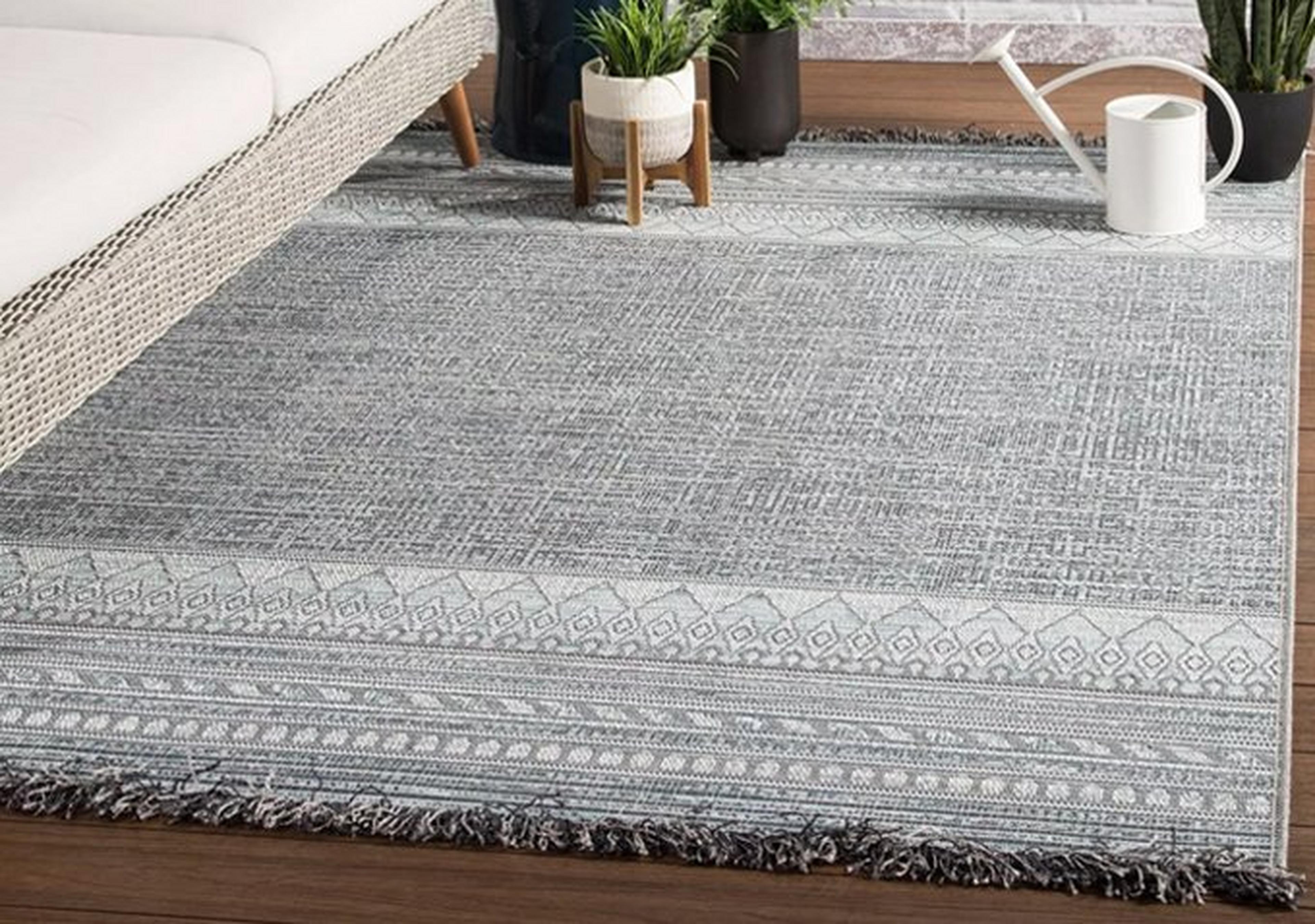 Blue and  Gray Ursa Indoor or Outdoor Rug