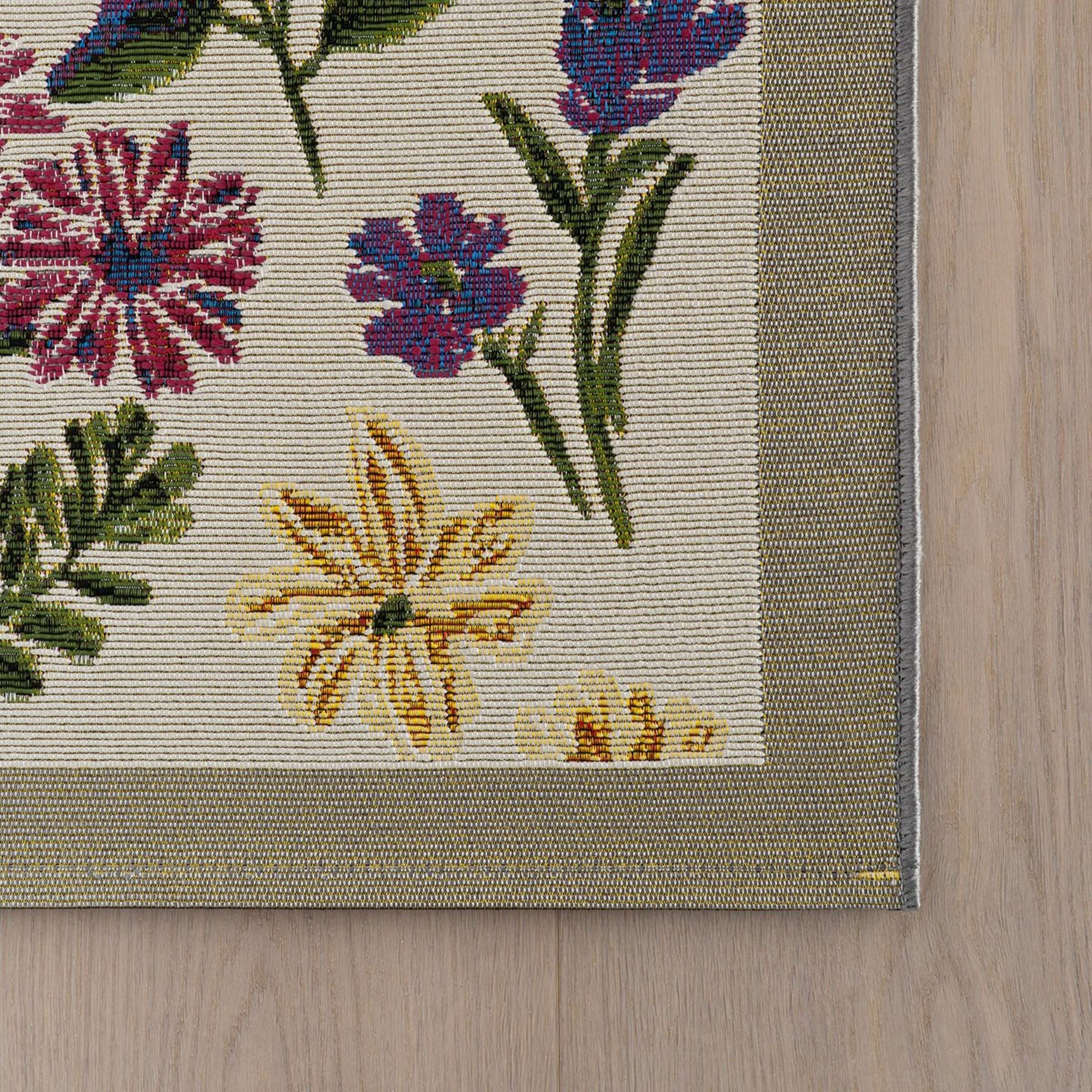 A Botanical Compendium Indoor/Outdoor Rug with Multicolor color