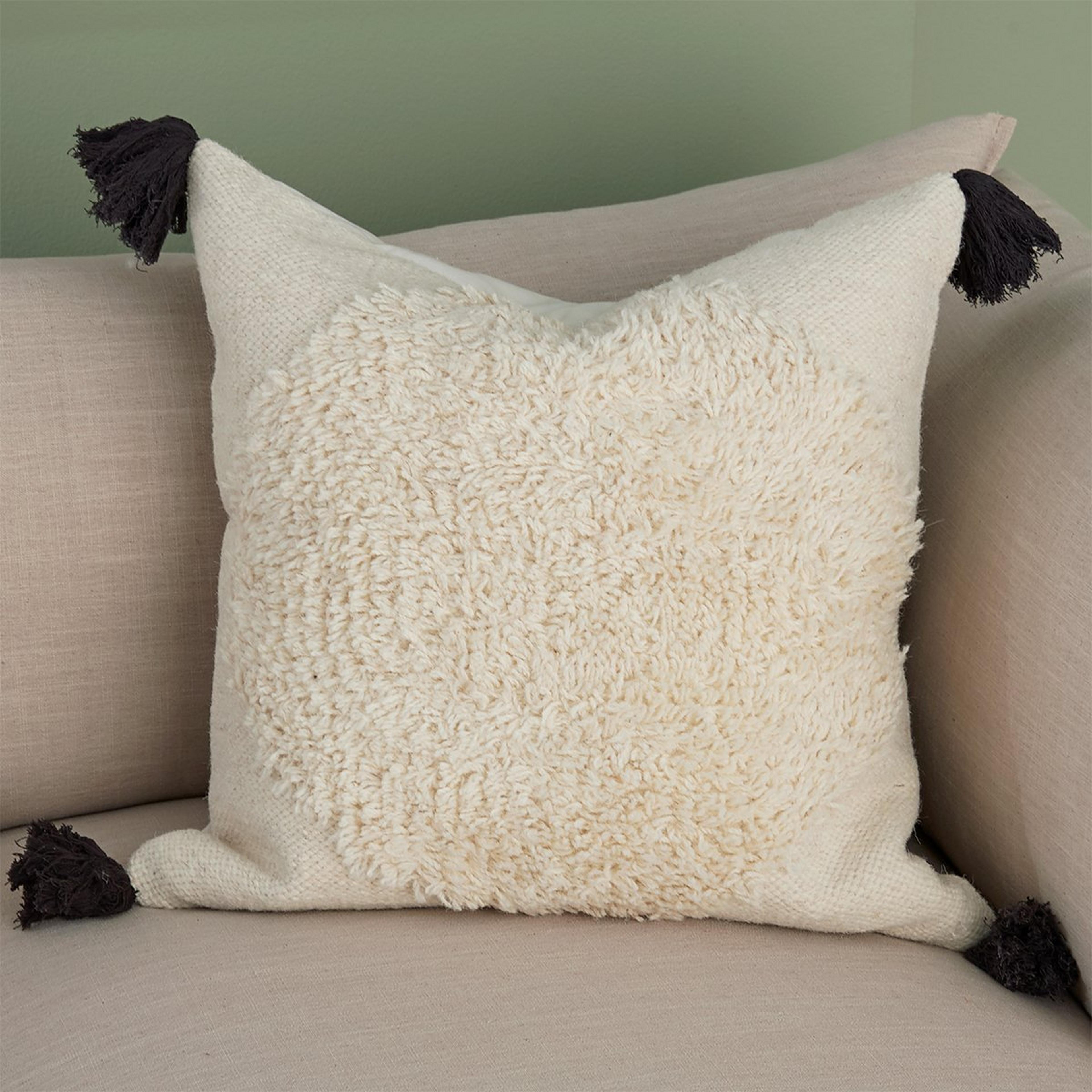 A Banter Pillow with Ivory / Black - Down color