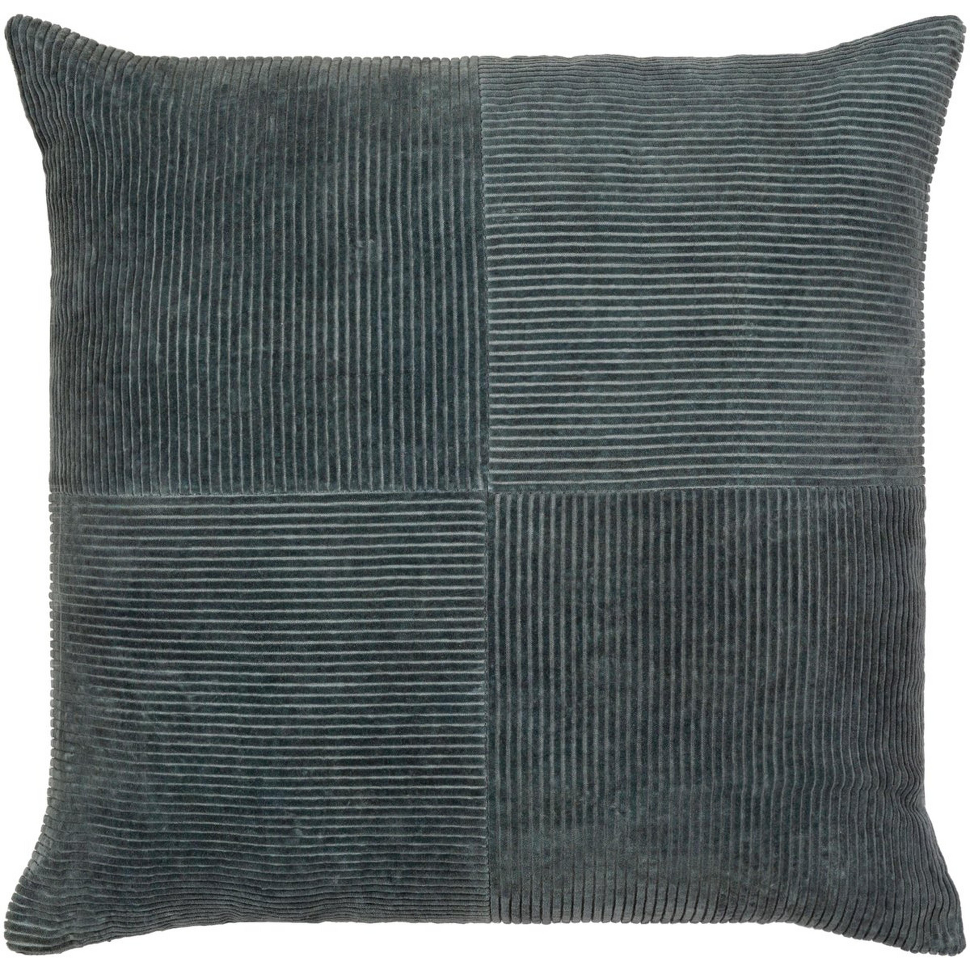 A Chelsea Corduroy Pillow - Down with Charcoal color
