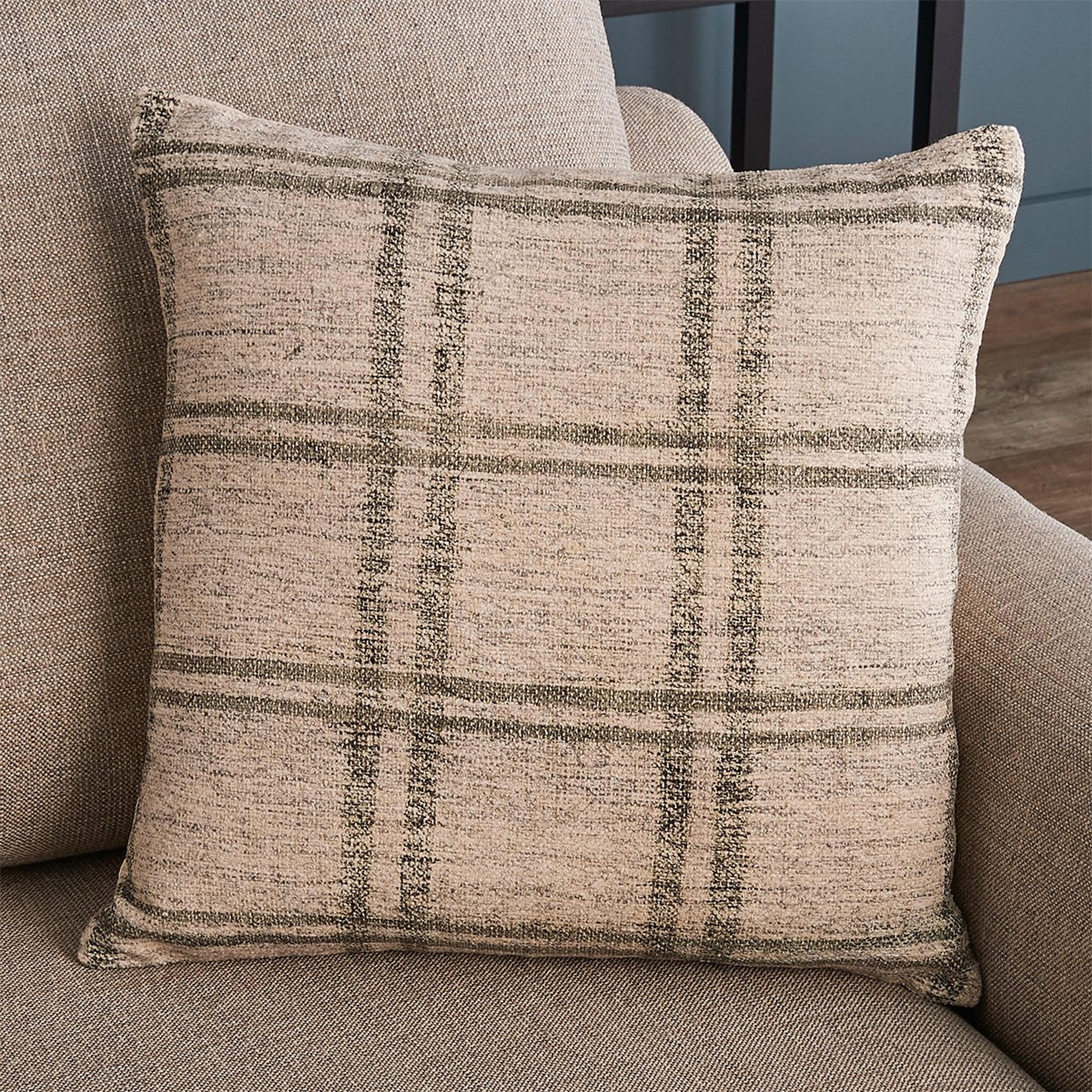 A Langley Pillow with Gray / Moss - Down color