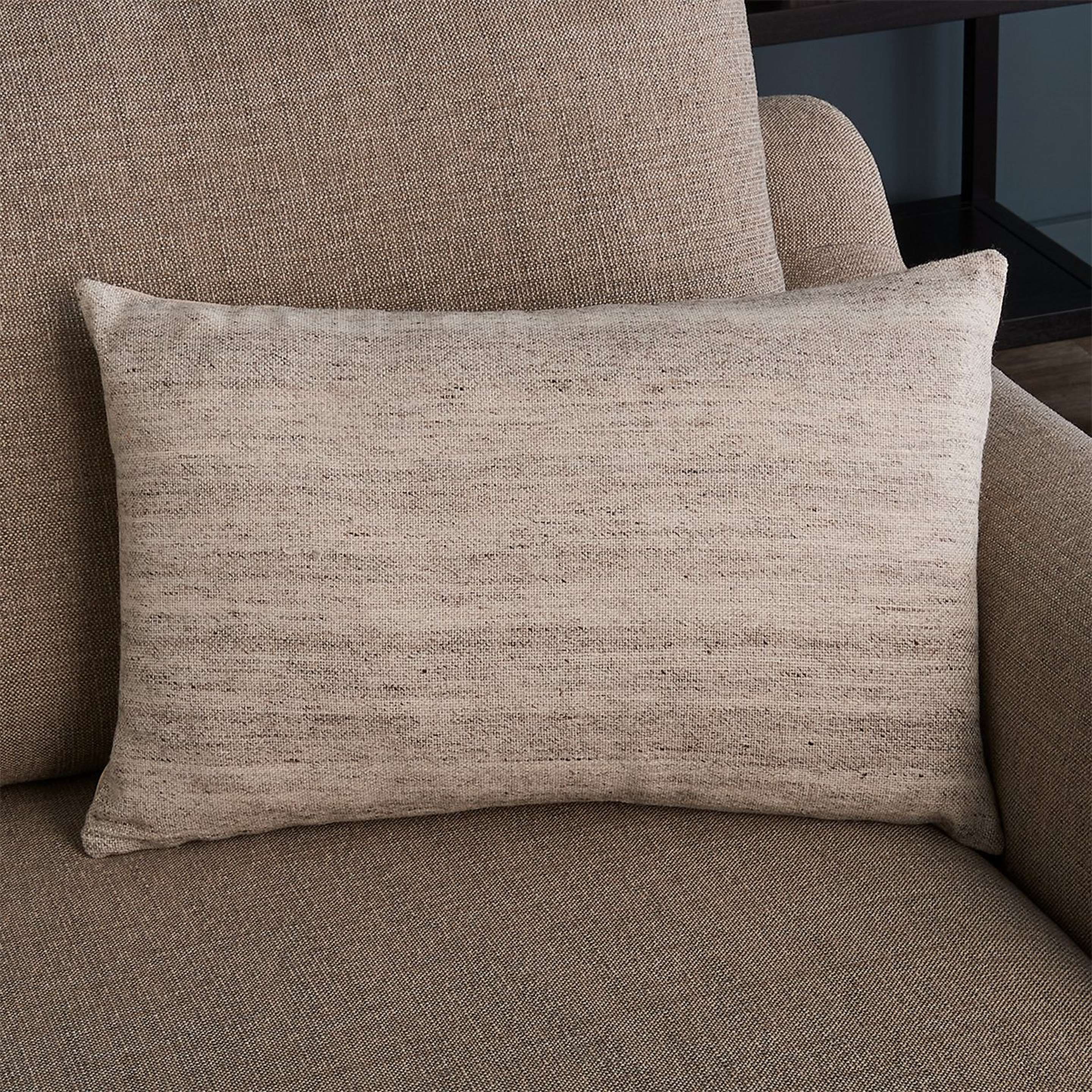 A Freyja Lumbar Pillow with Gray color