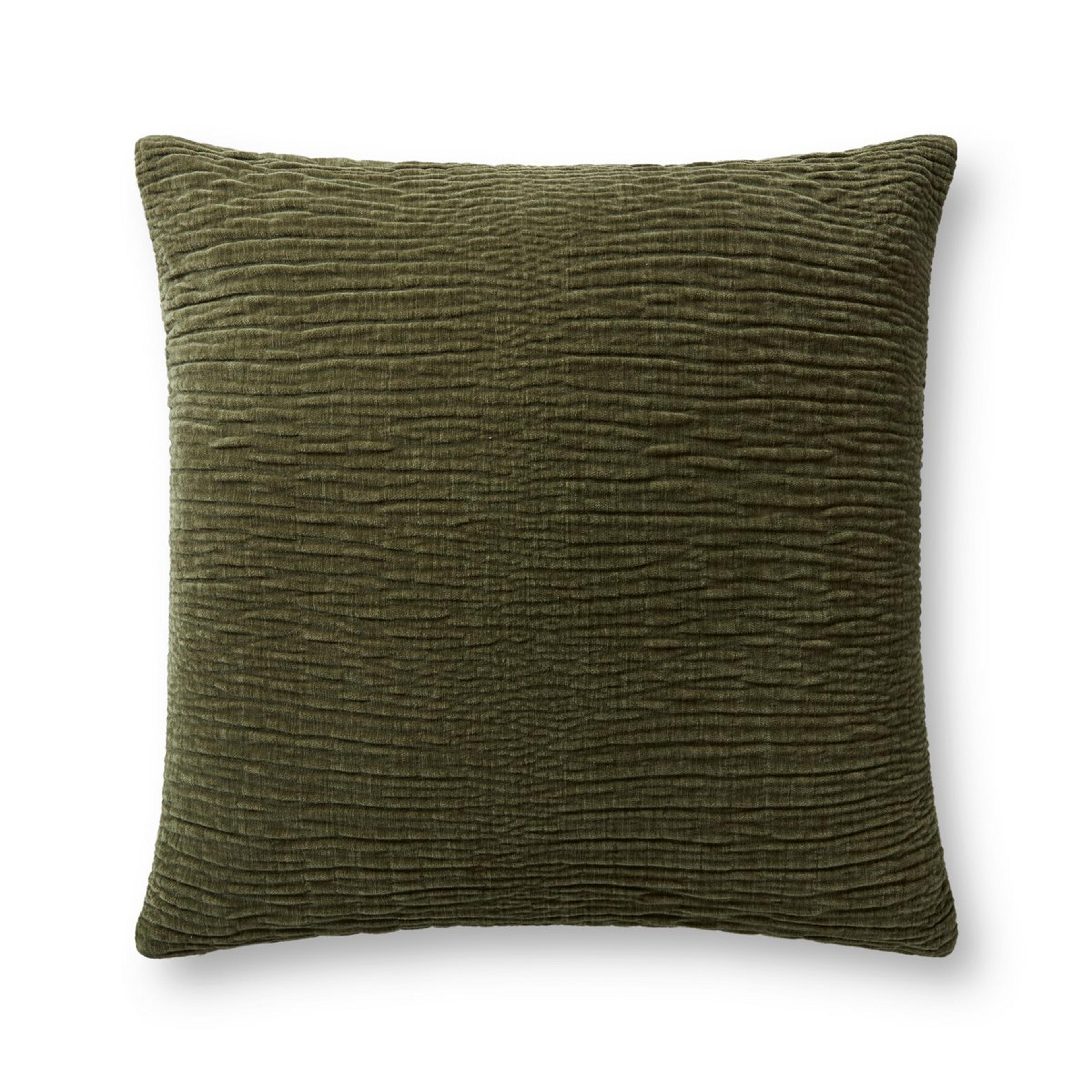 A Brooke Pillow - Polyester with Olive color