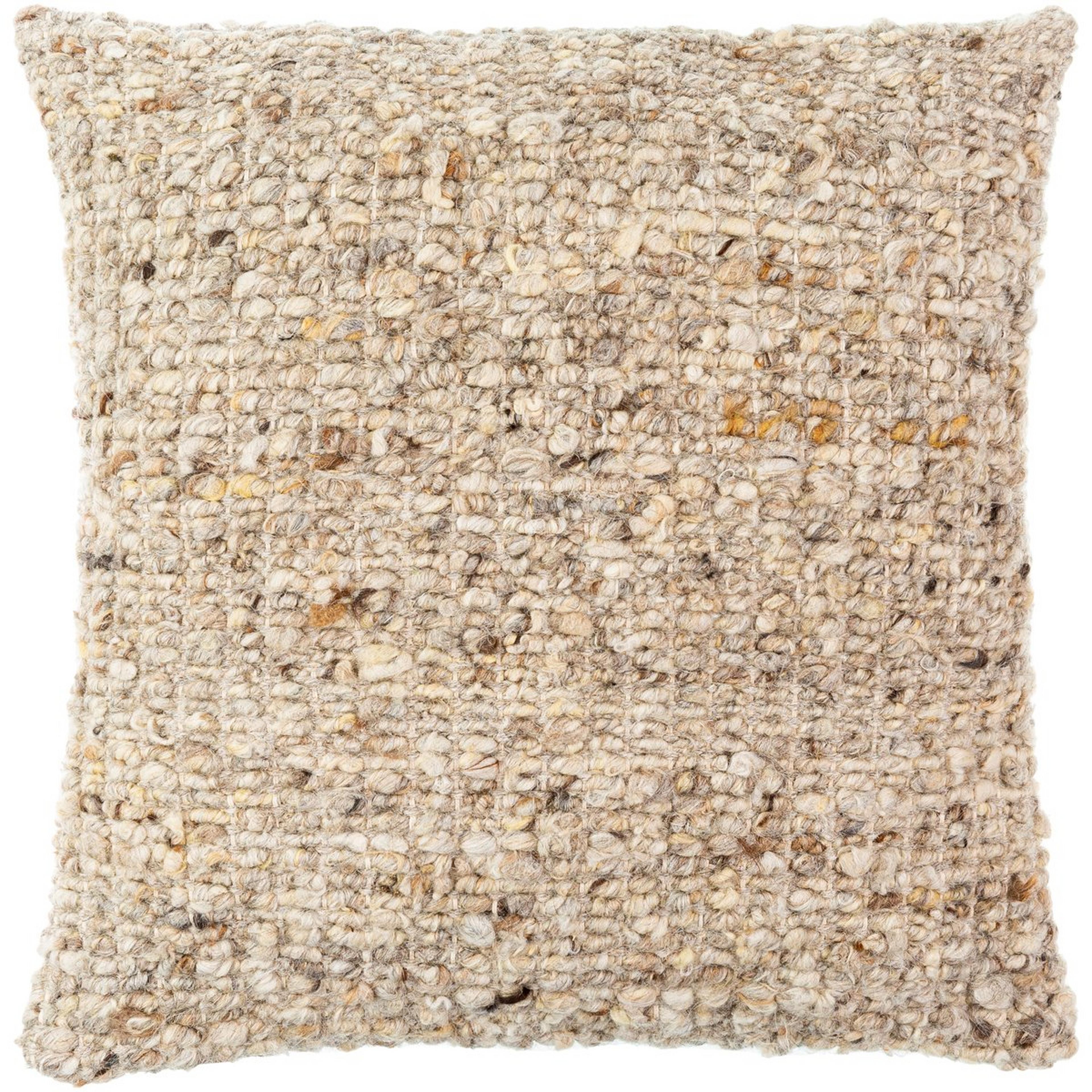 A Bergen Pillow - Down with Natural / Brown color