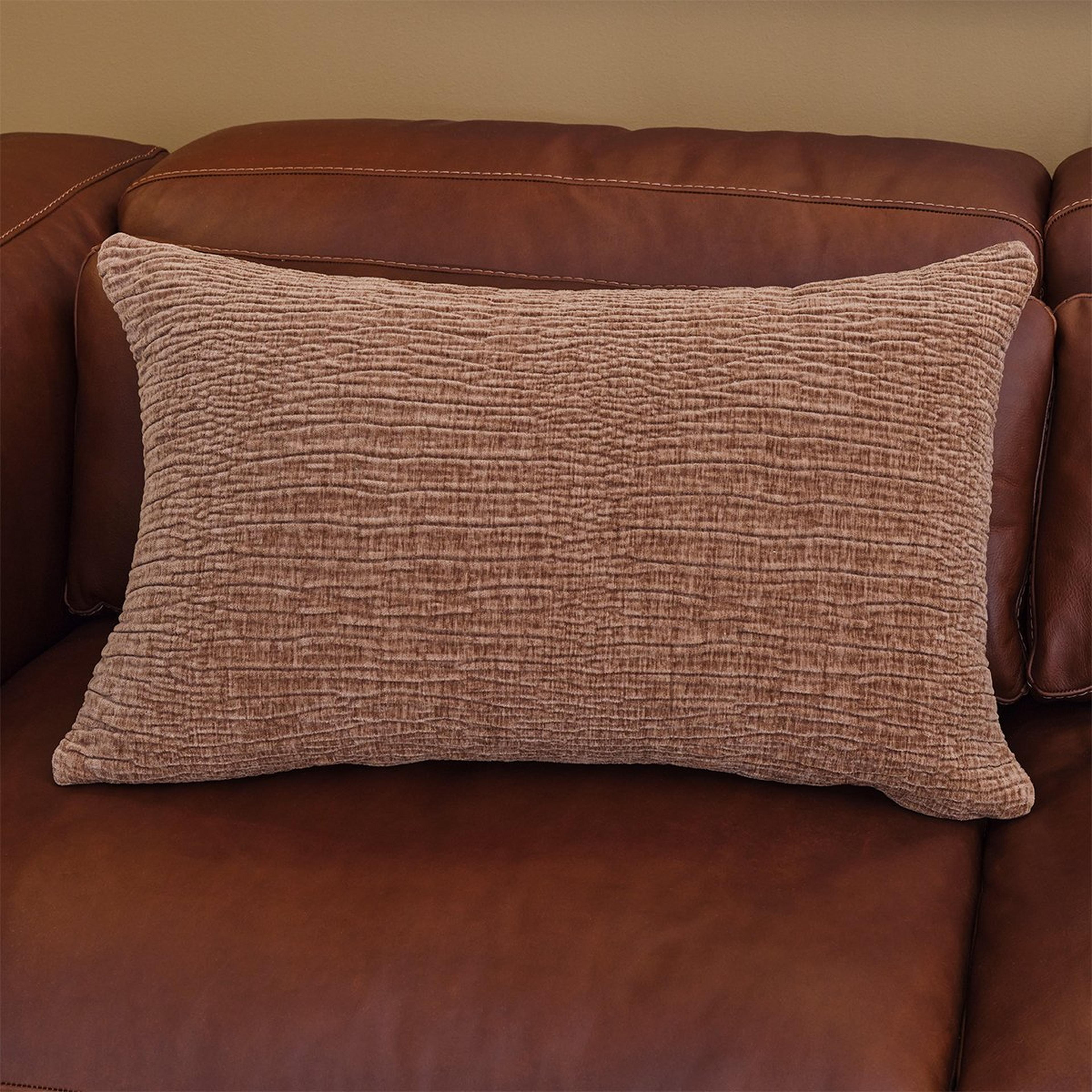 A Brooke Lumbar Pillow - Bark with Brown Bark / Poly color