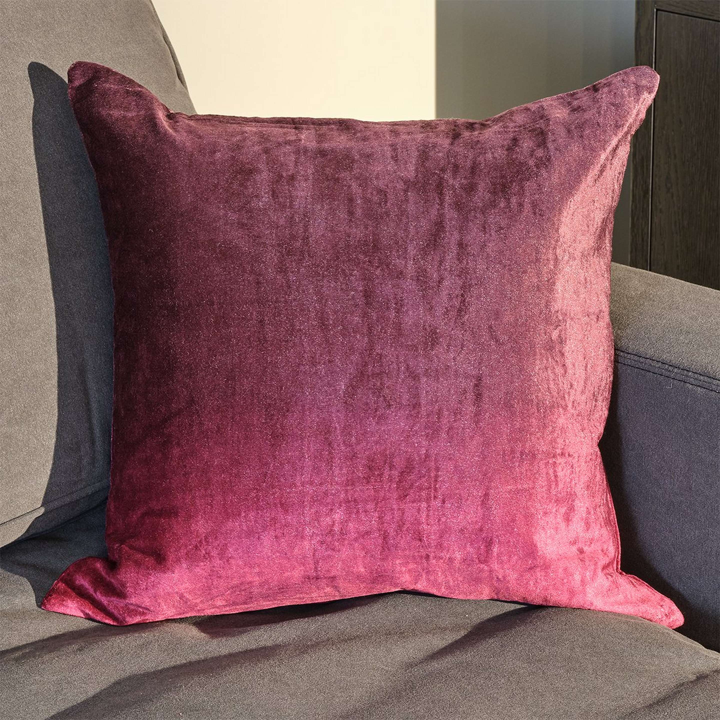 A Alston Throw Pillow with Dark Plum color