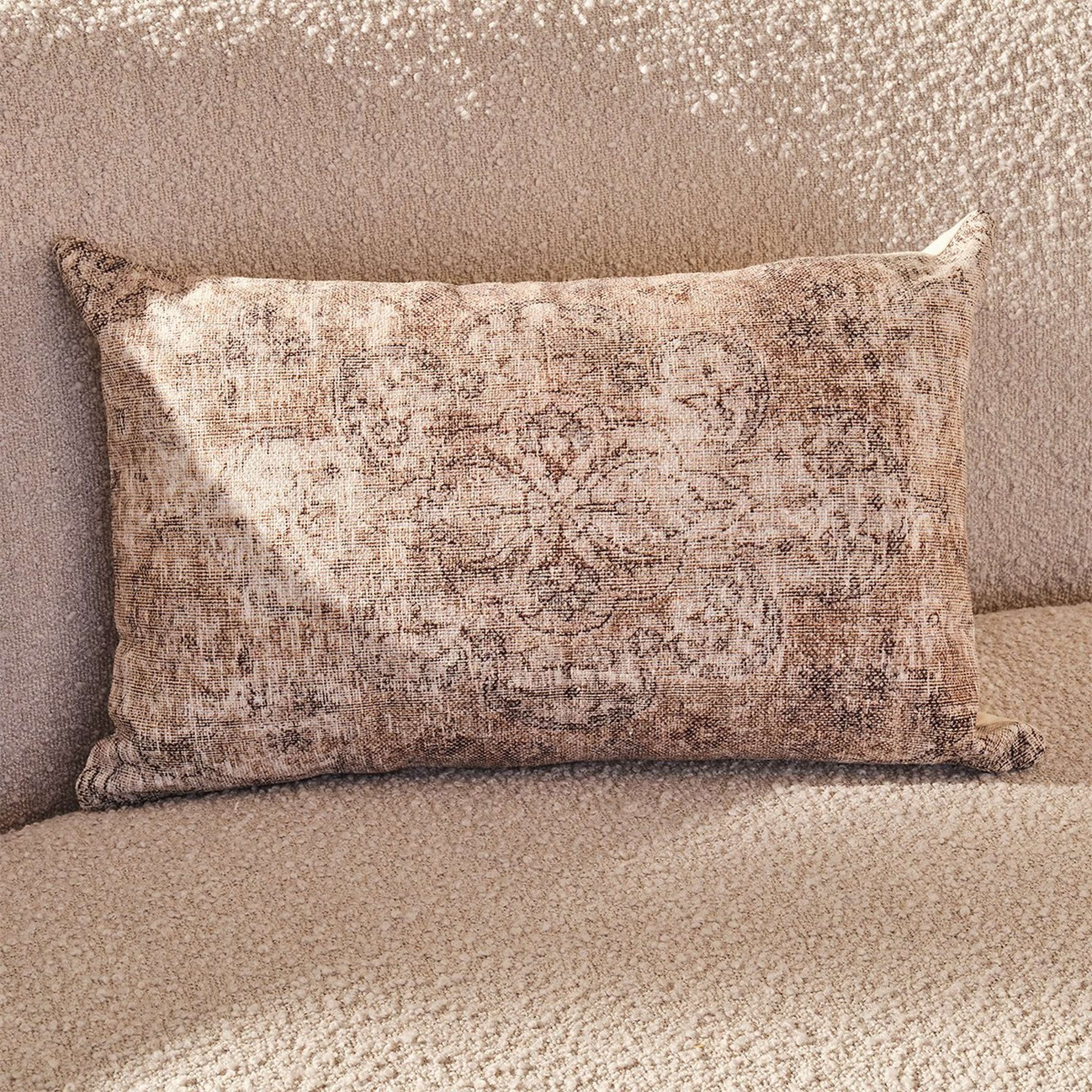 A Castano Lumbar Pillow with Brown / Ivory color