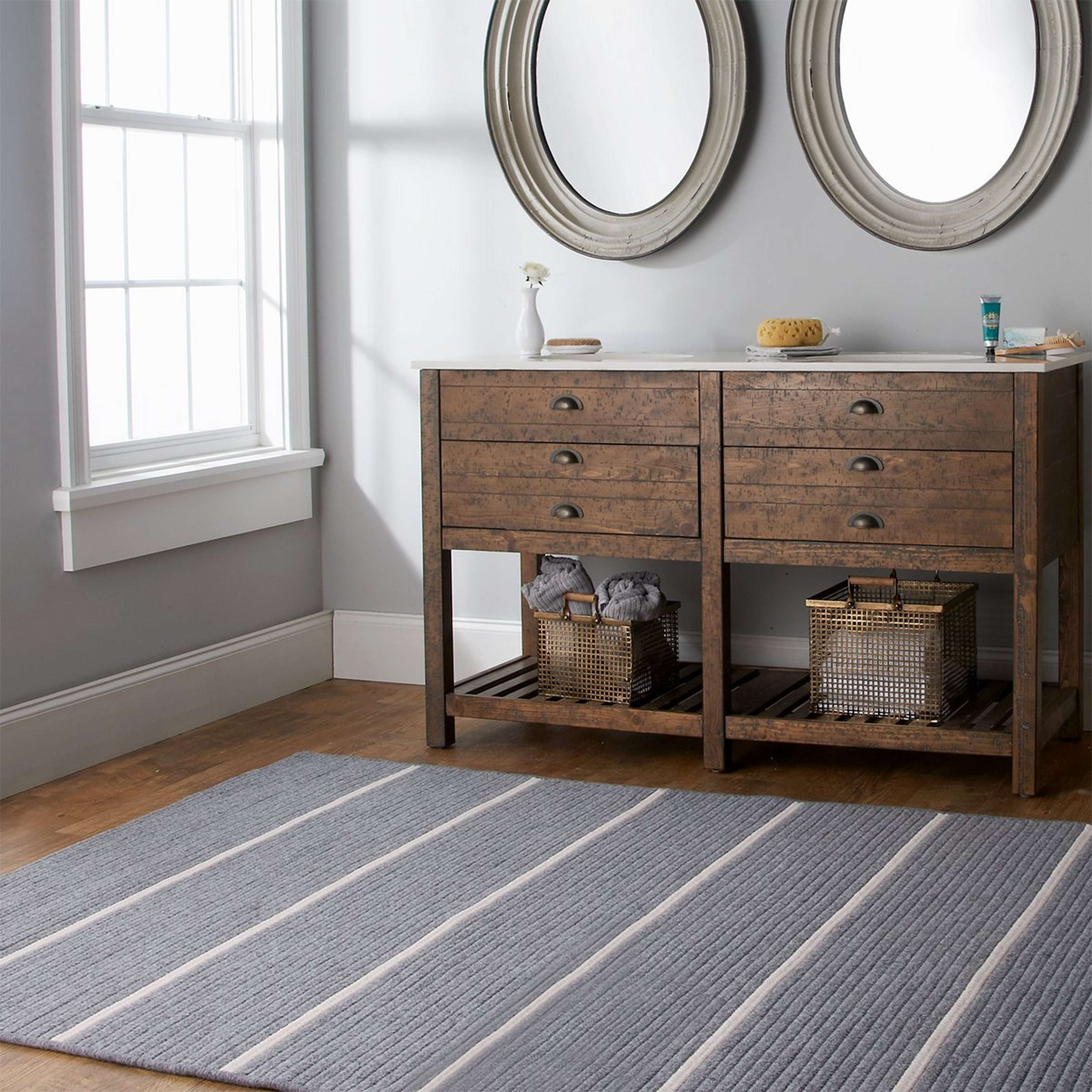 Shiplap Strip Braided Rug