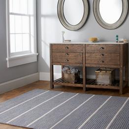 Shiplap Stripe Braided Rug