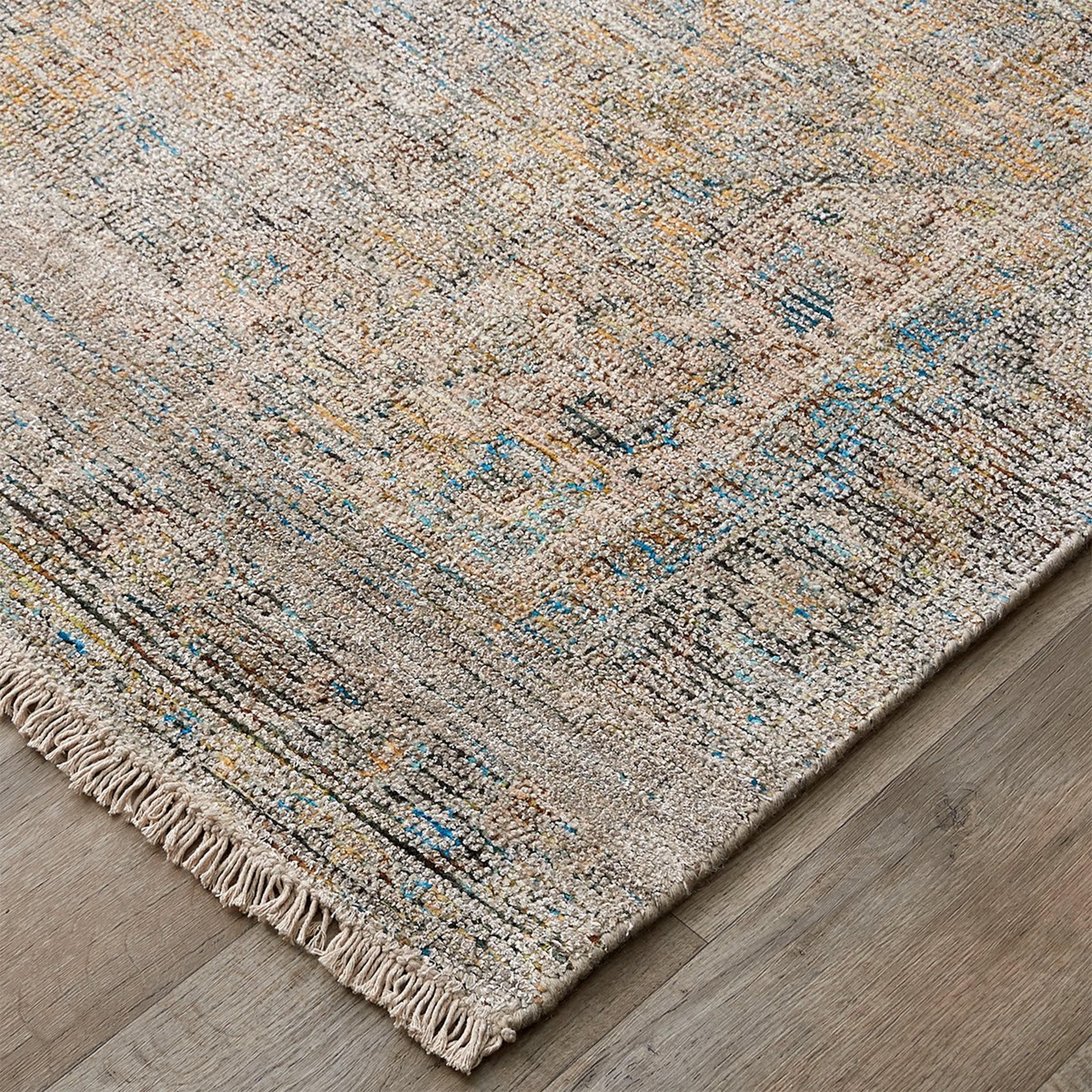 A Harper Handwoven Rug with Blue / Black / Multi / Beige color