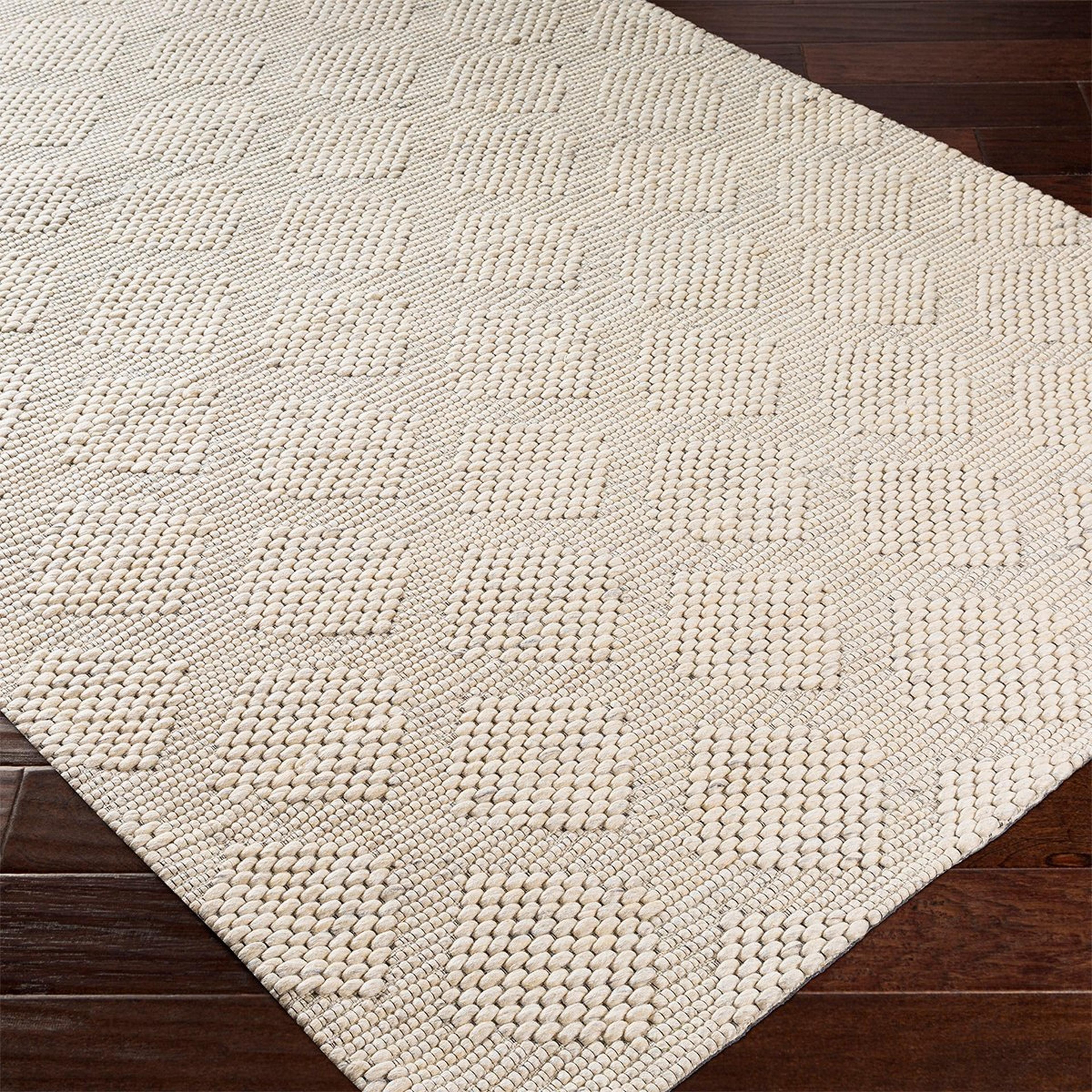 A Morley Handwoven Rug with Cream / Charcoal color