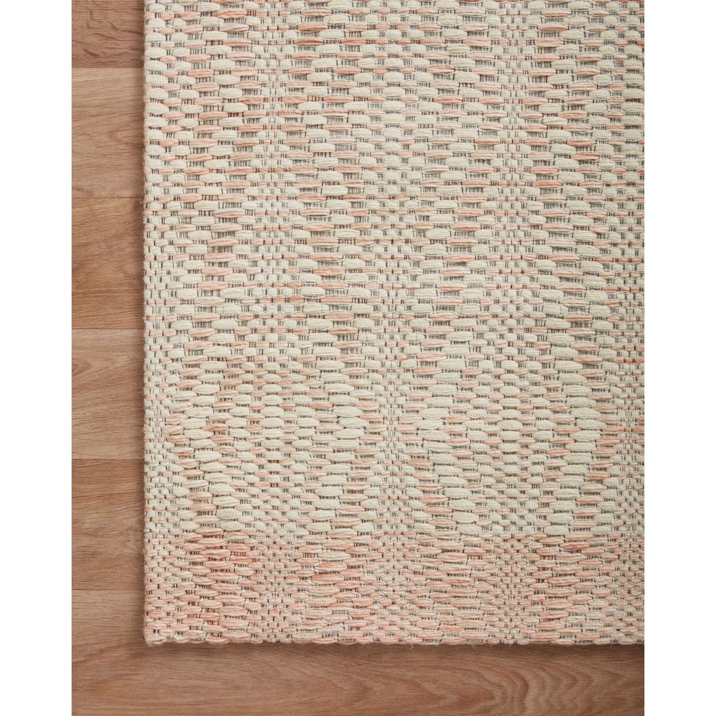A Abby Handwoven Rug with Blush / Ivory color