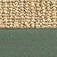 Natural Sisal / Green Twill Binding
