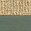 Natural Sisal / Green Twill Binding