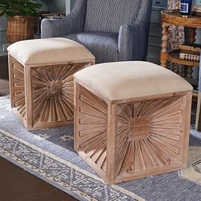 Weathered Fir Ottoman