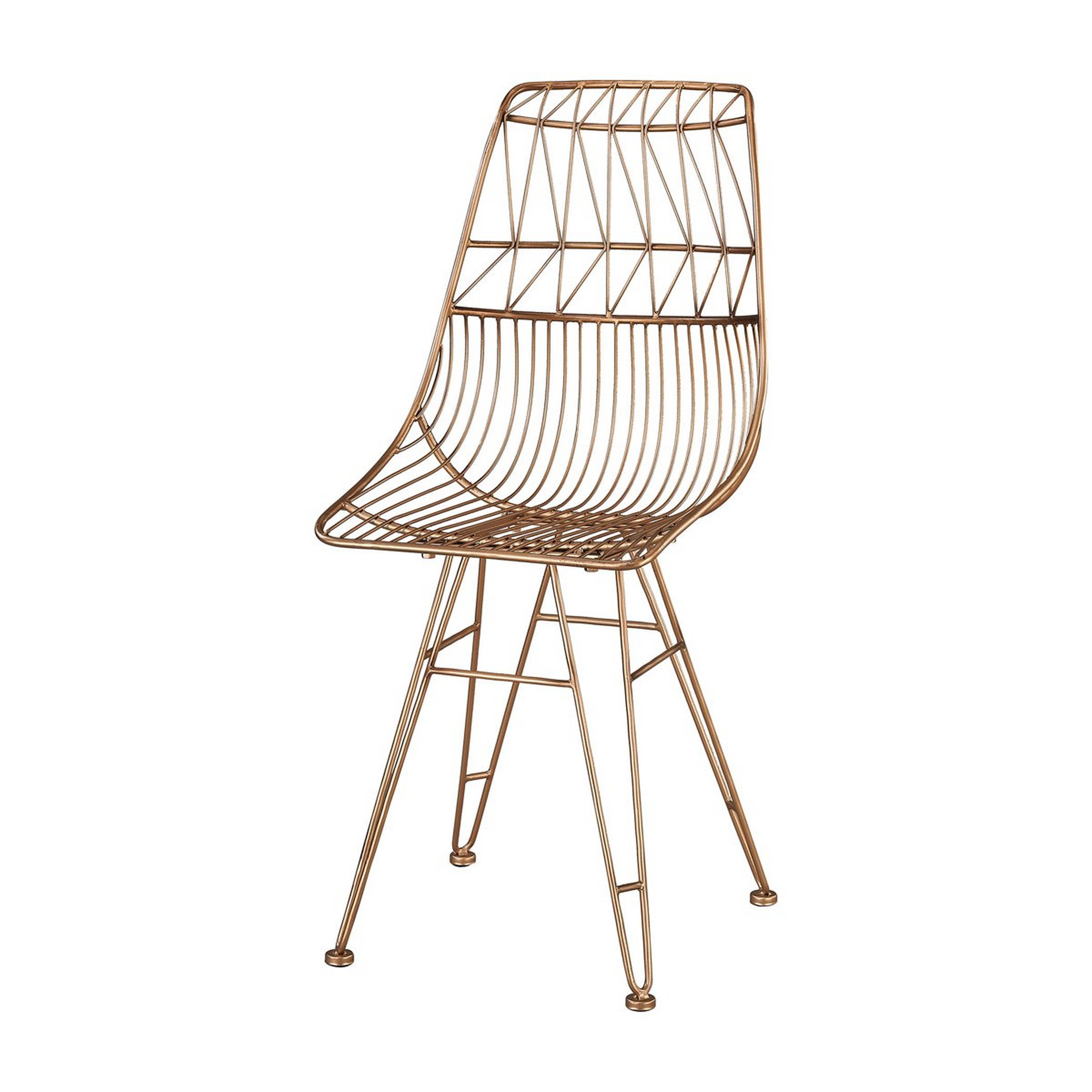 A Modern Copper Chair with Copper color