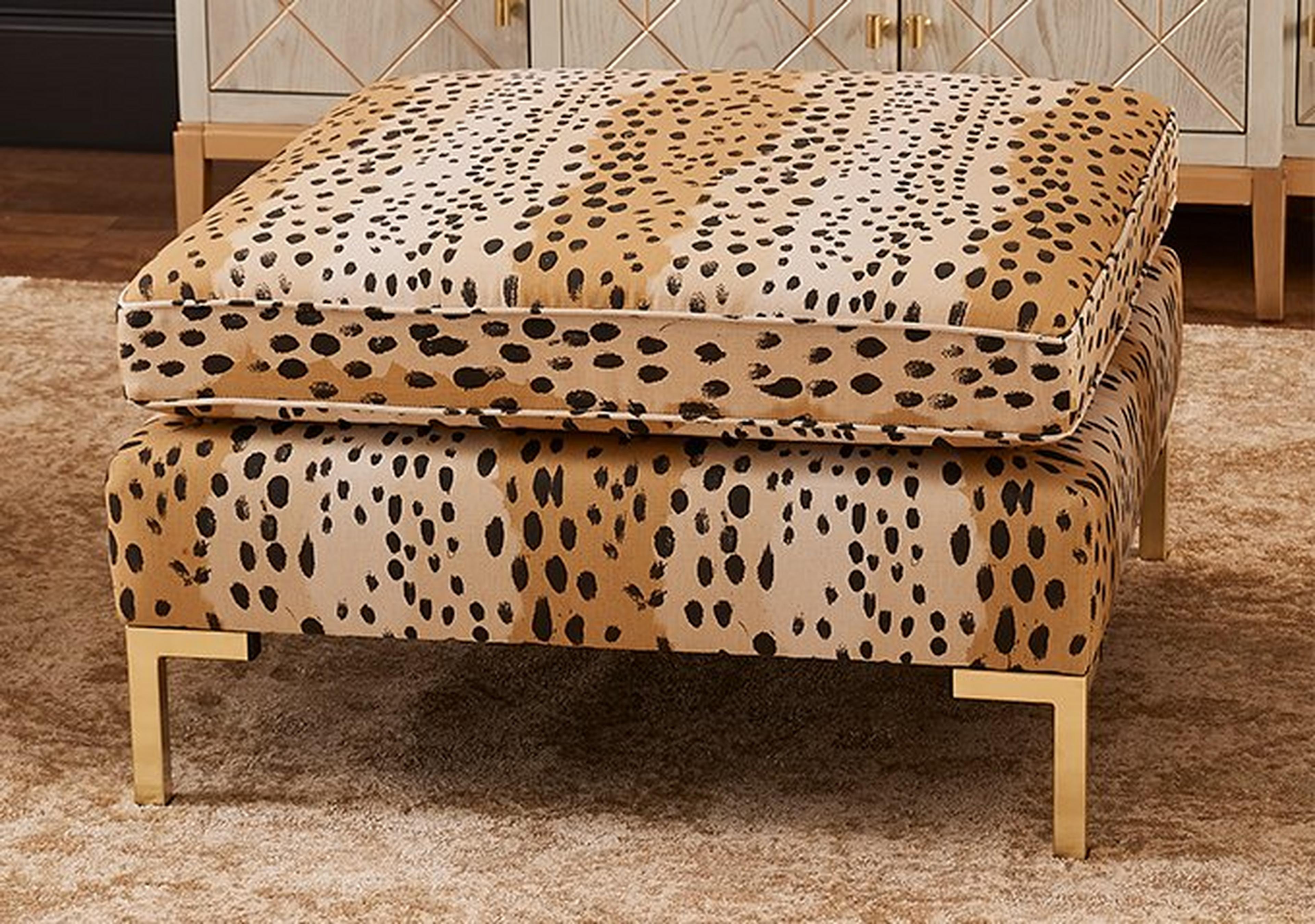 Lively Leopard Ottoman