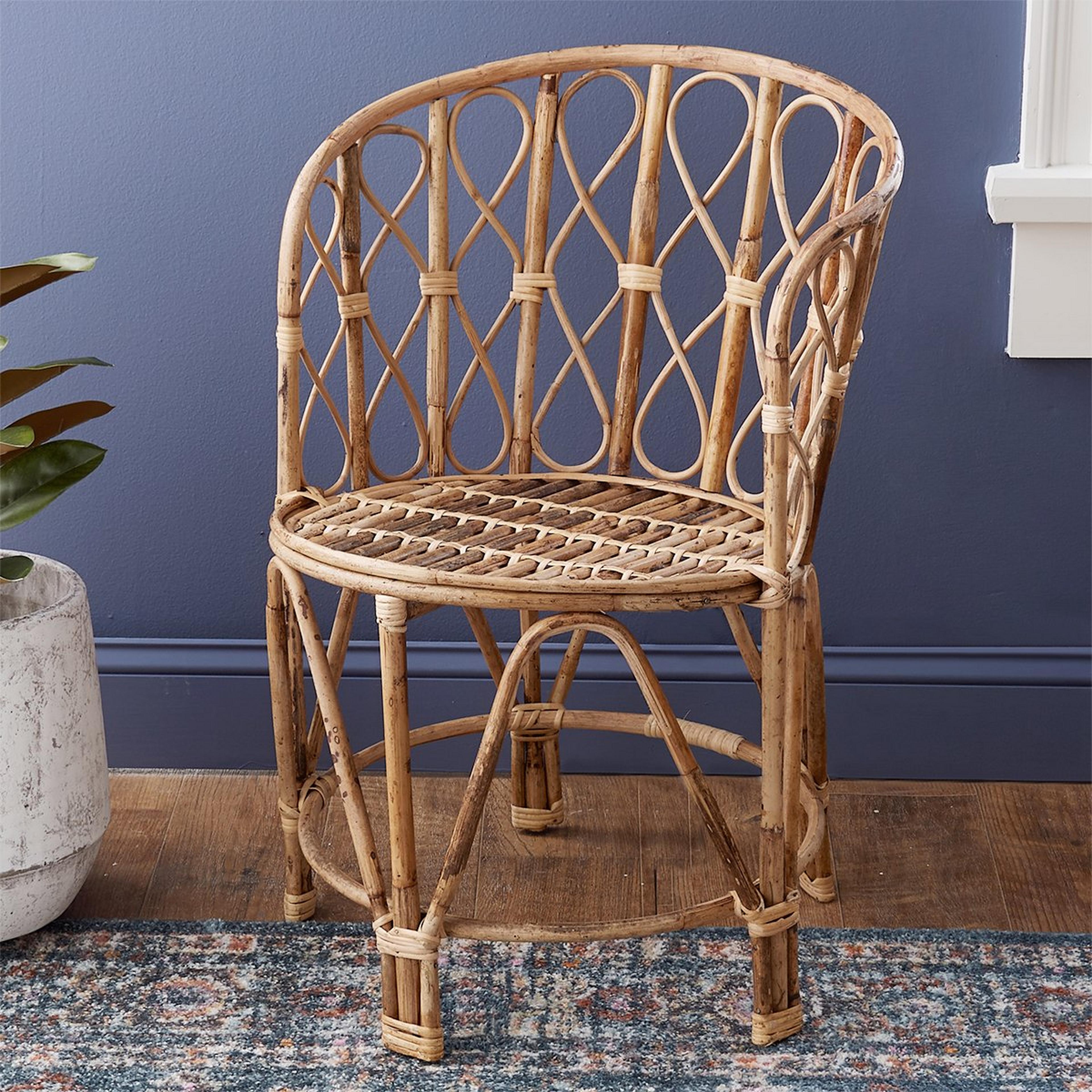 A Boho Enchantment Chair with Natural Bamboo color