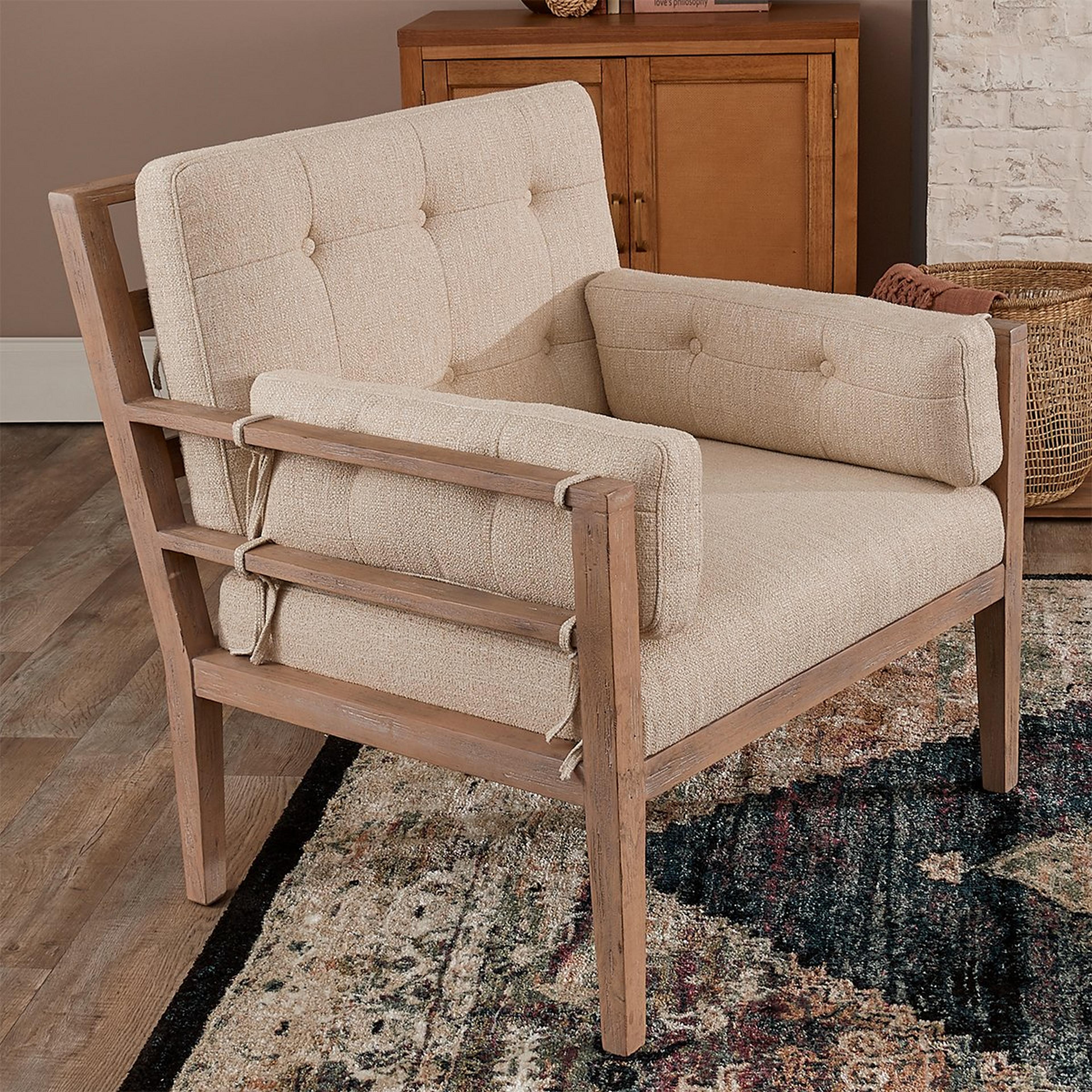A Bodhi Chair with Light Wood / Cream color