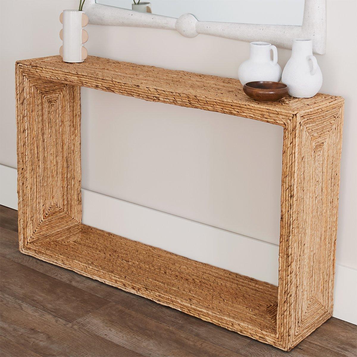 Uttermost Rora 52W Natural Woven Banana Plant Console Table - #562F0