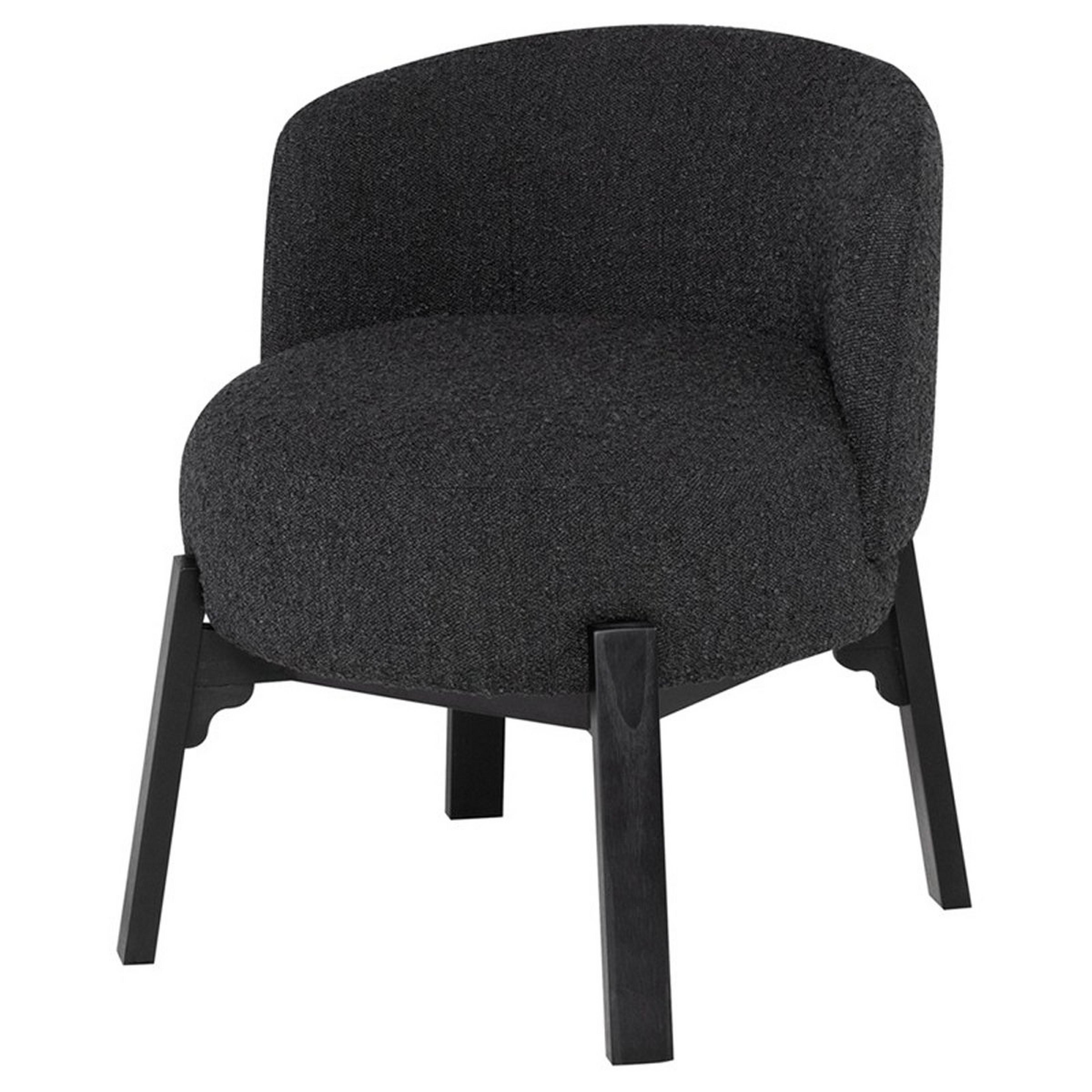 A Corallo Chair with Licorice Boucle / Black  color