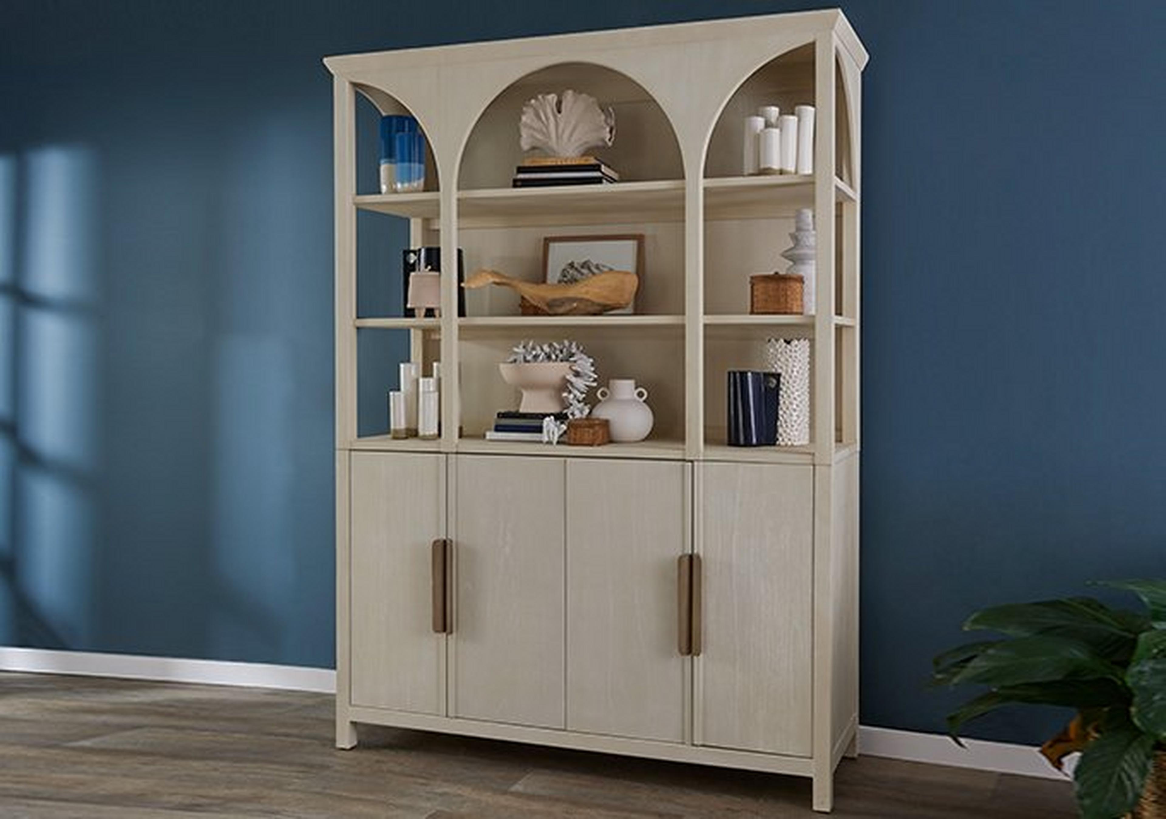 Cerused White Sydney Bookcase