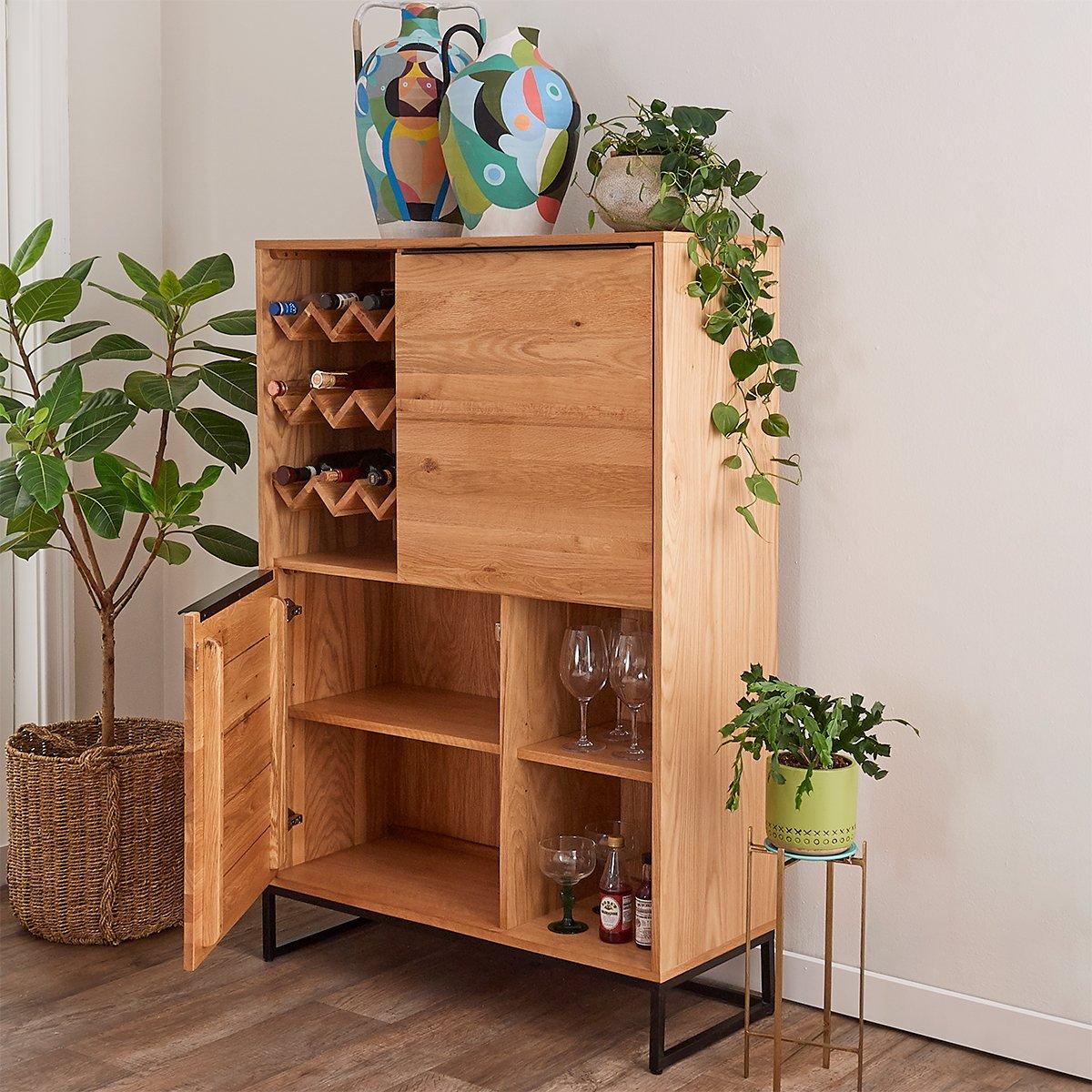 Small wooden best sale bar cabinet