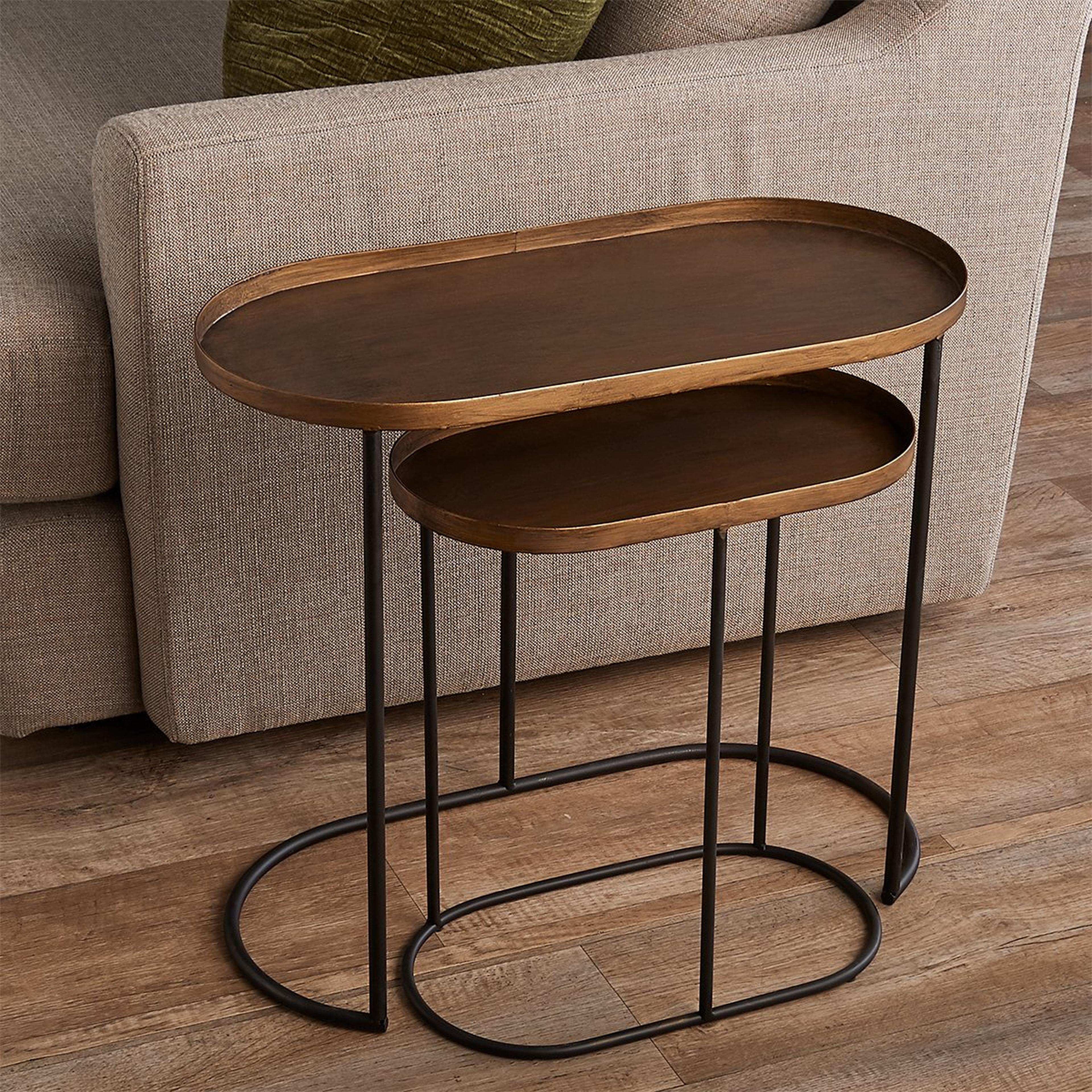 A Bjorn Nesting Tables with Antique Brass / Black  color