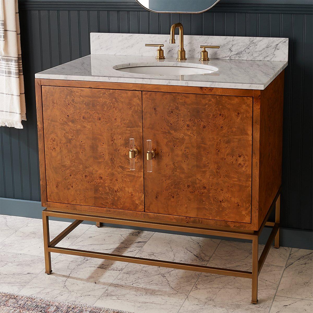 Antique Dresser Bath VANITY - Wood Finish - Antique Furniture