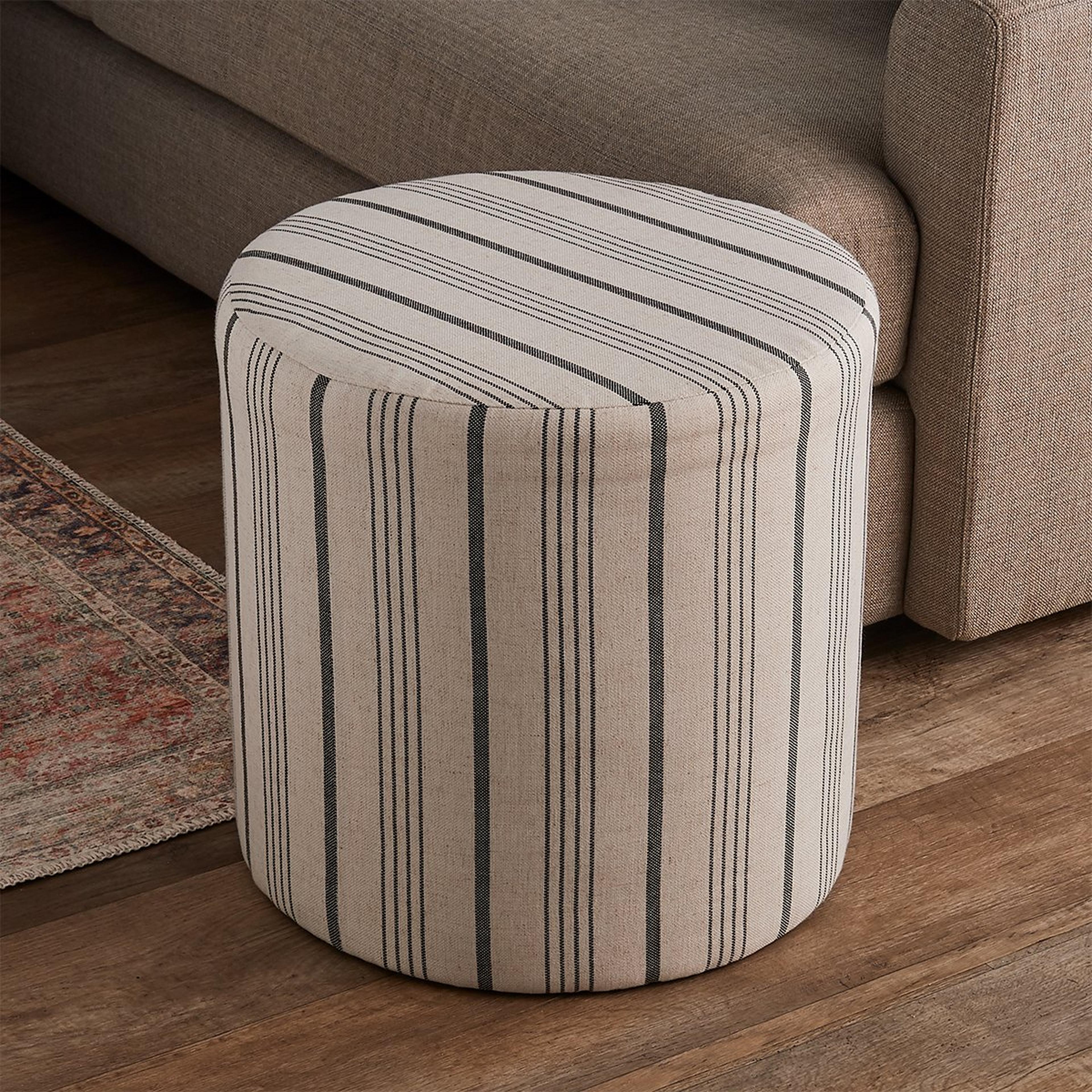 A Monica Ottoman with Beige / Coal  color