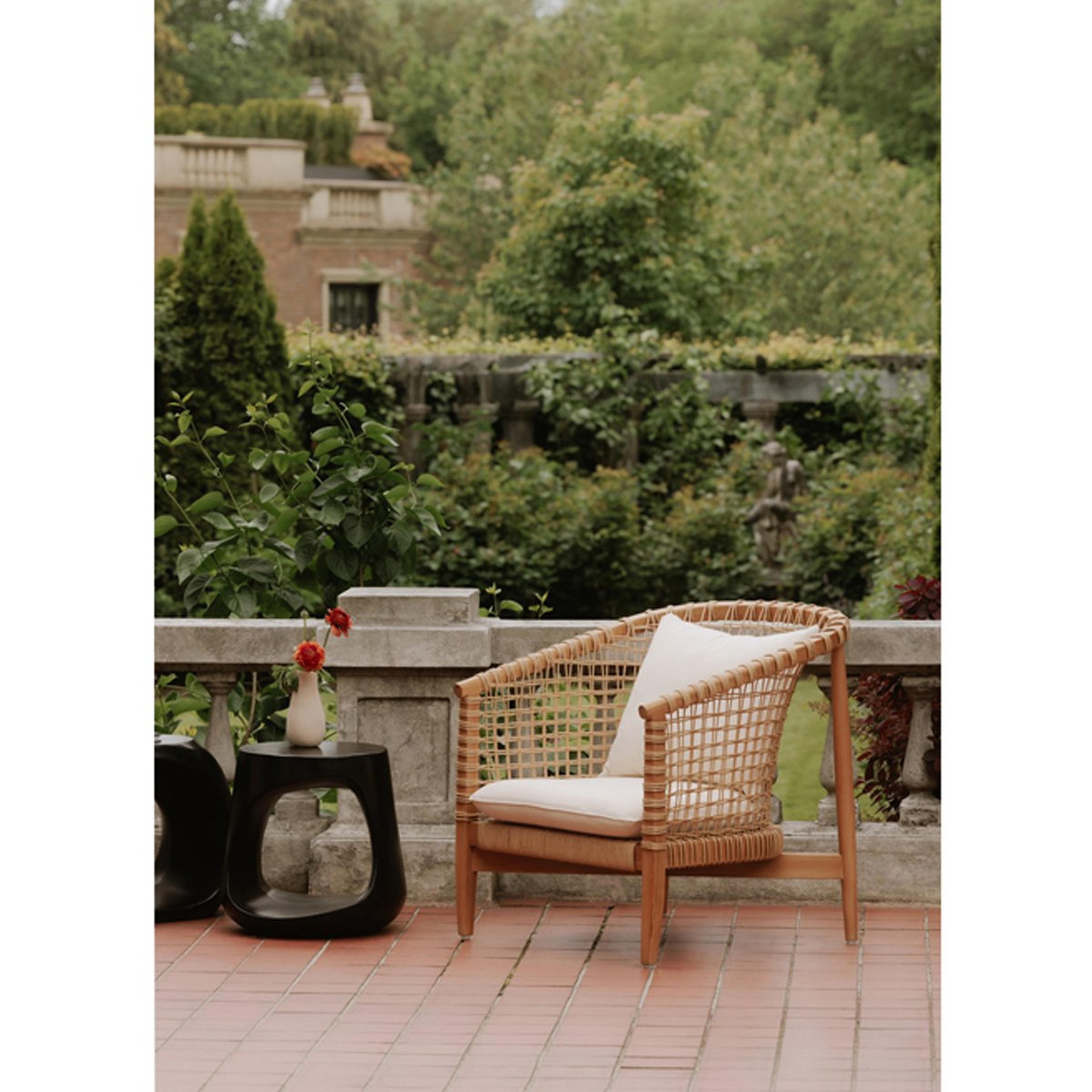 A Playa Outdoor Accent Chair with Natural / Tan / Cream color