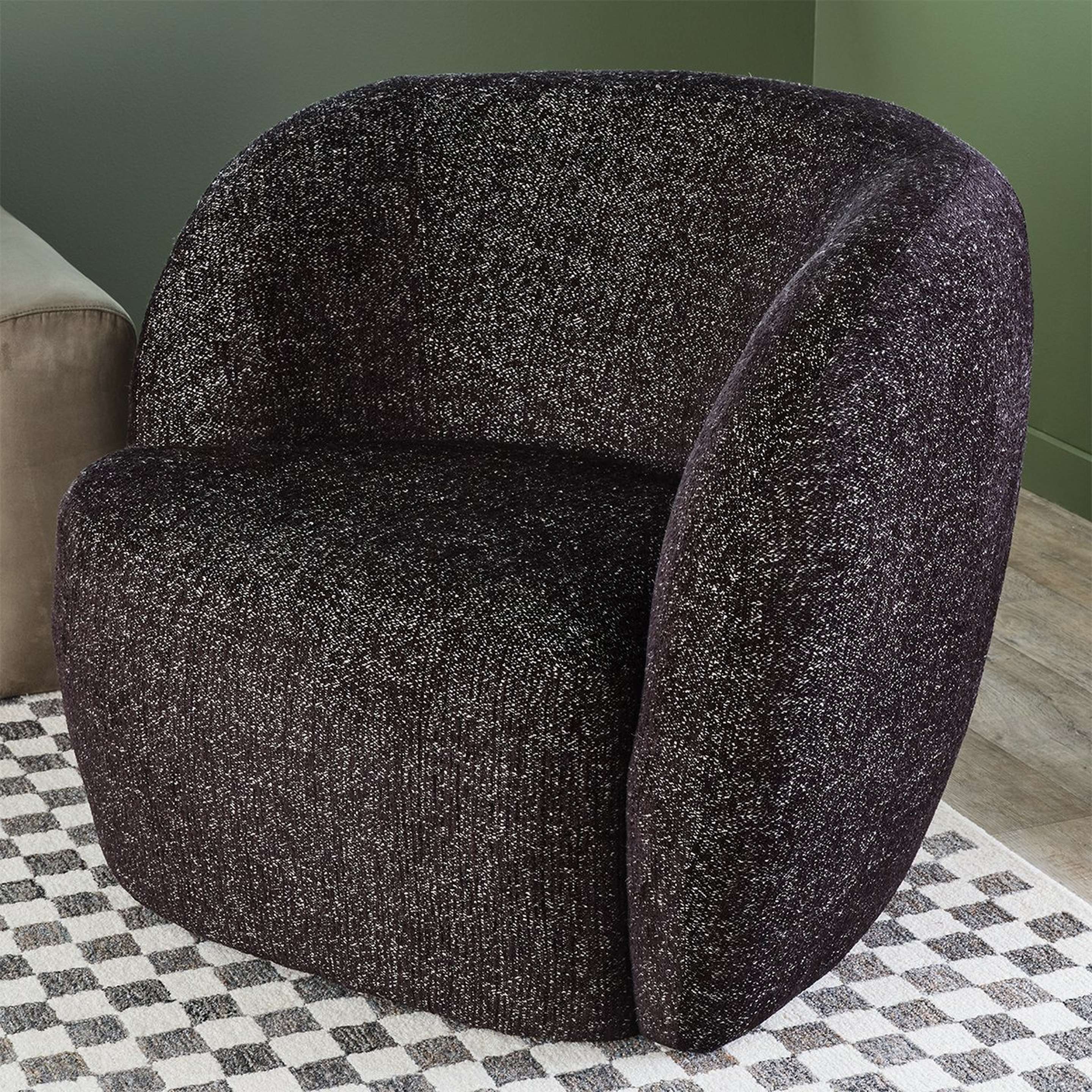 A Jovian Accent Chair - Boucle with Salt / Pepper Boucle color
