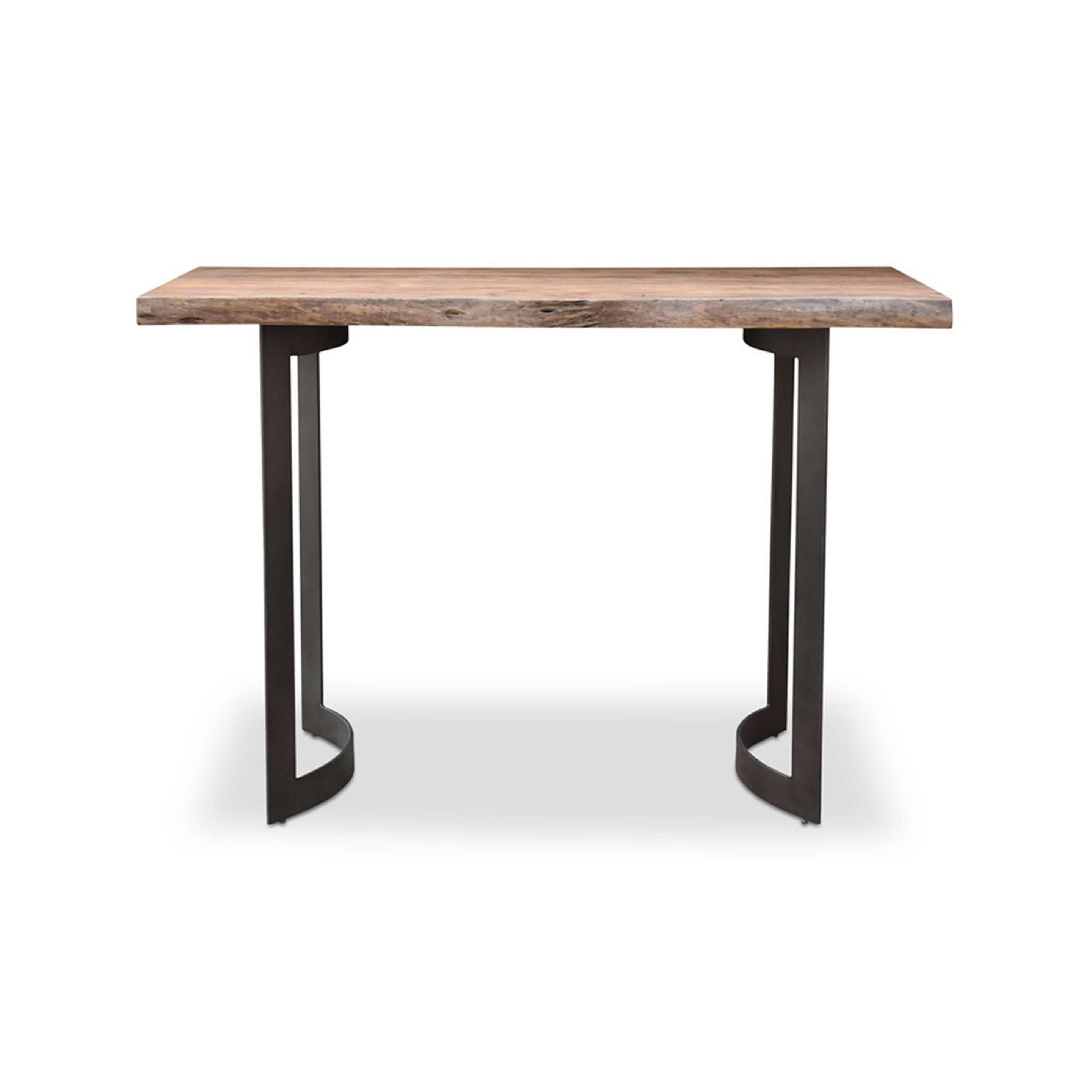 A Wistman High Top Table with Natural Wood / Iron color