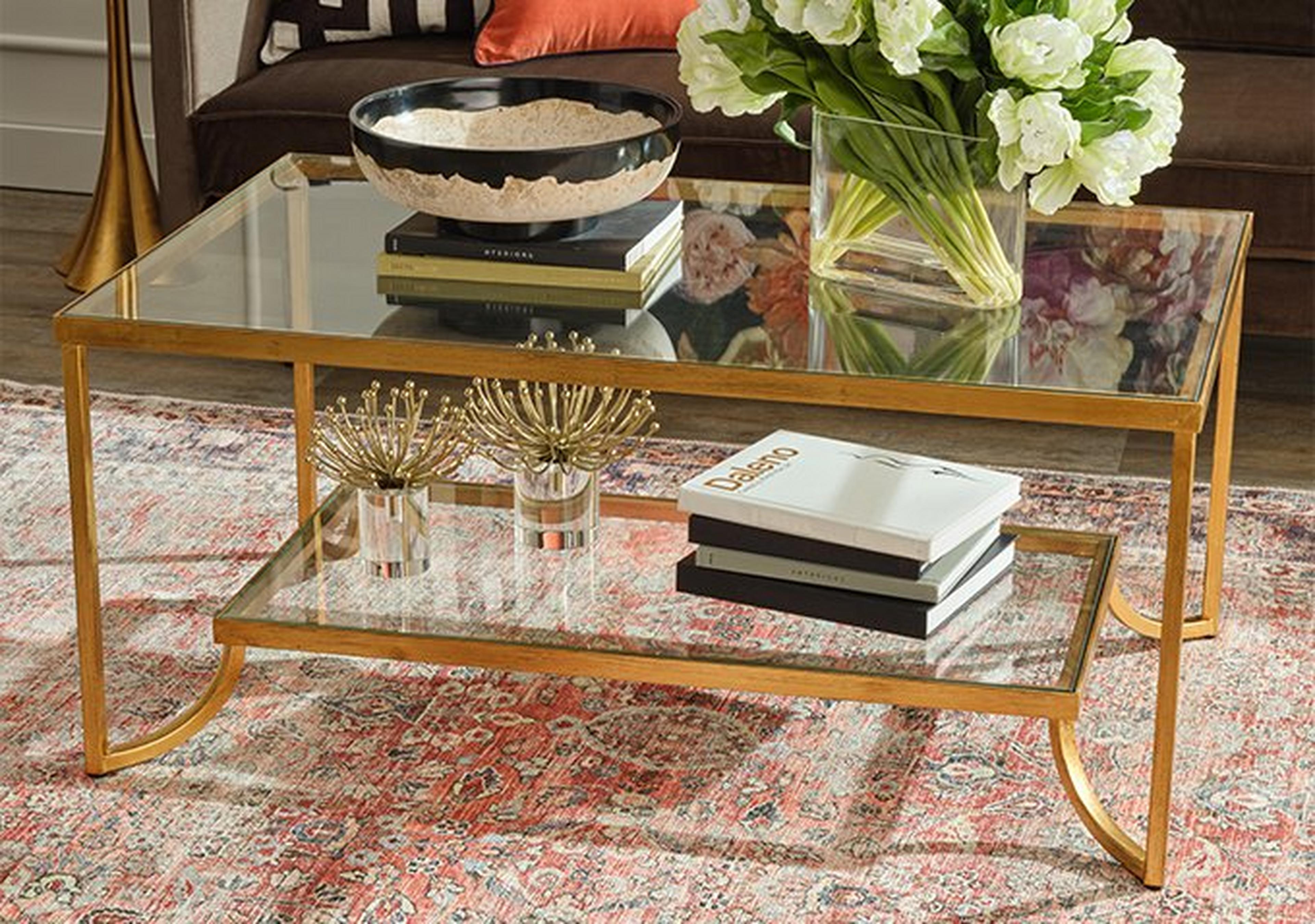 Gold and Glass Pera Coffee Table