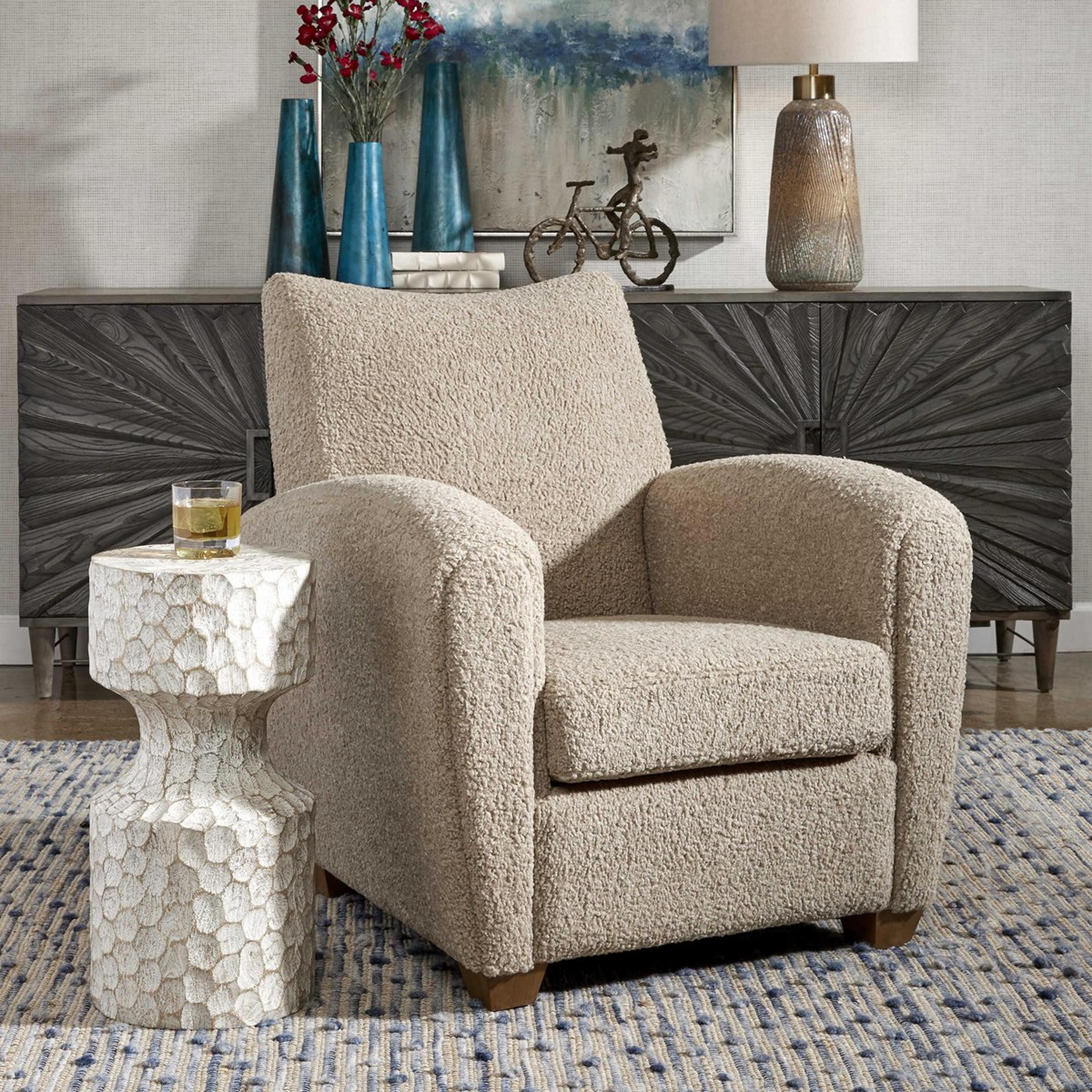 A Toby Accent Chair with Latte / Walnut color