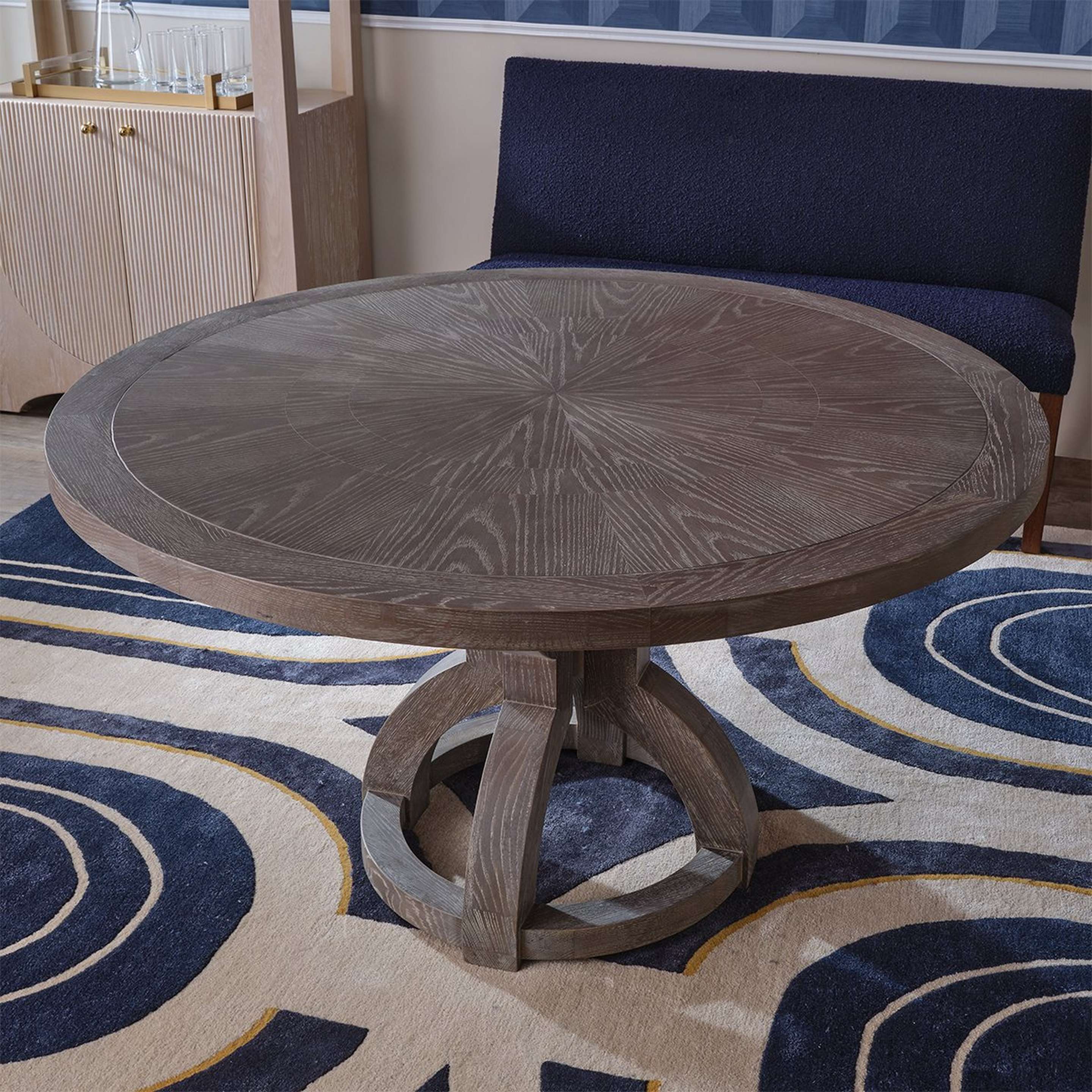A Elea Dining Table with Gray Washed Wood color