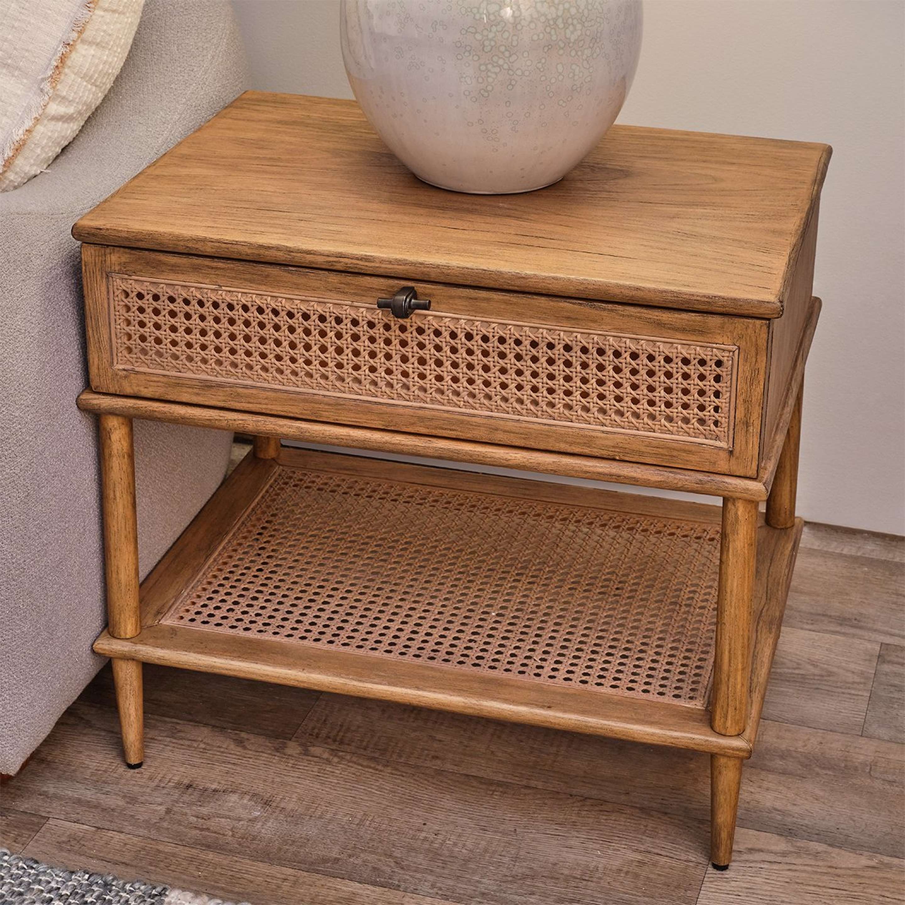 A Carroll Side Table with Natural color