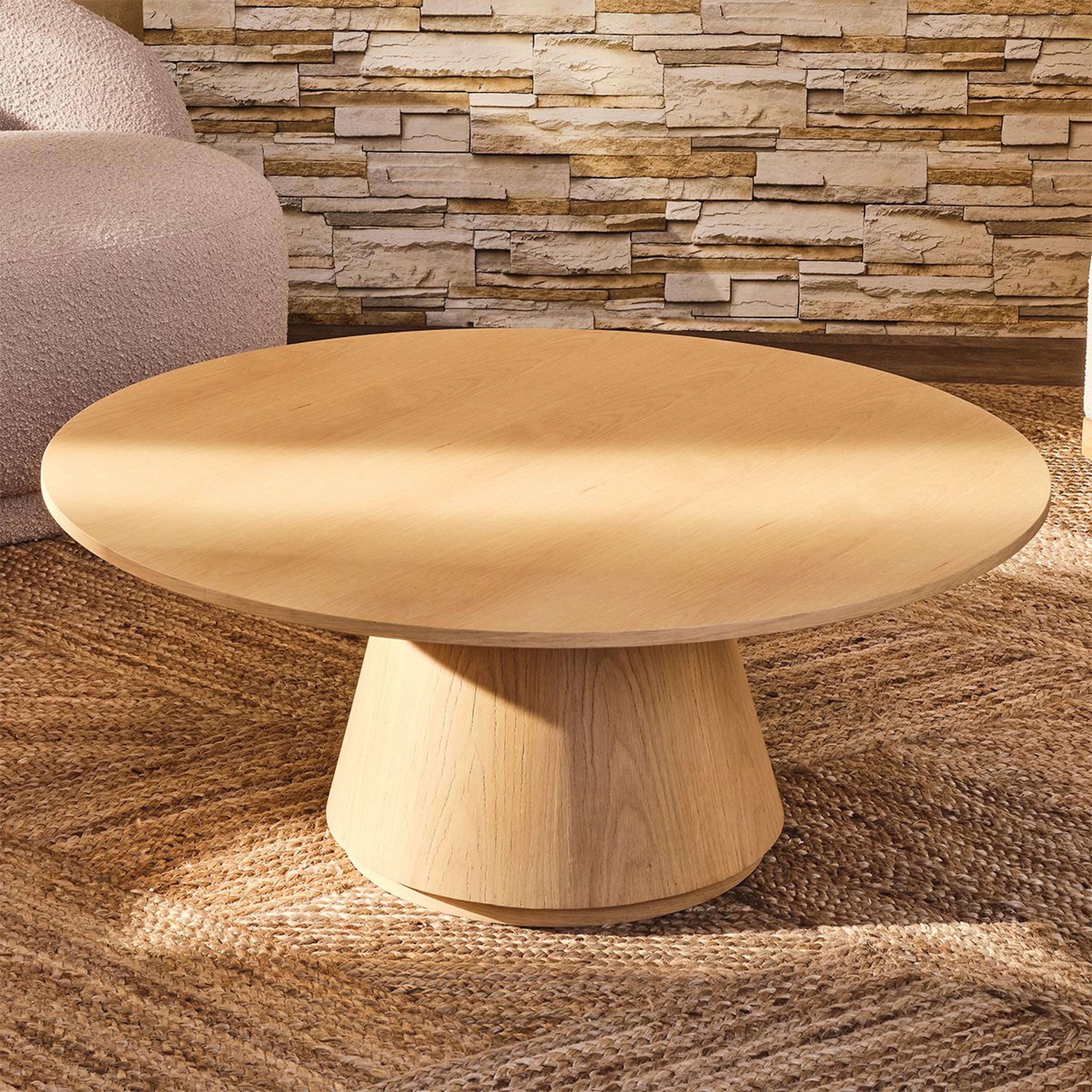 A Tristan Coffee Table with Natural Oak color