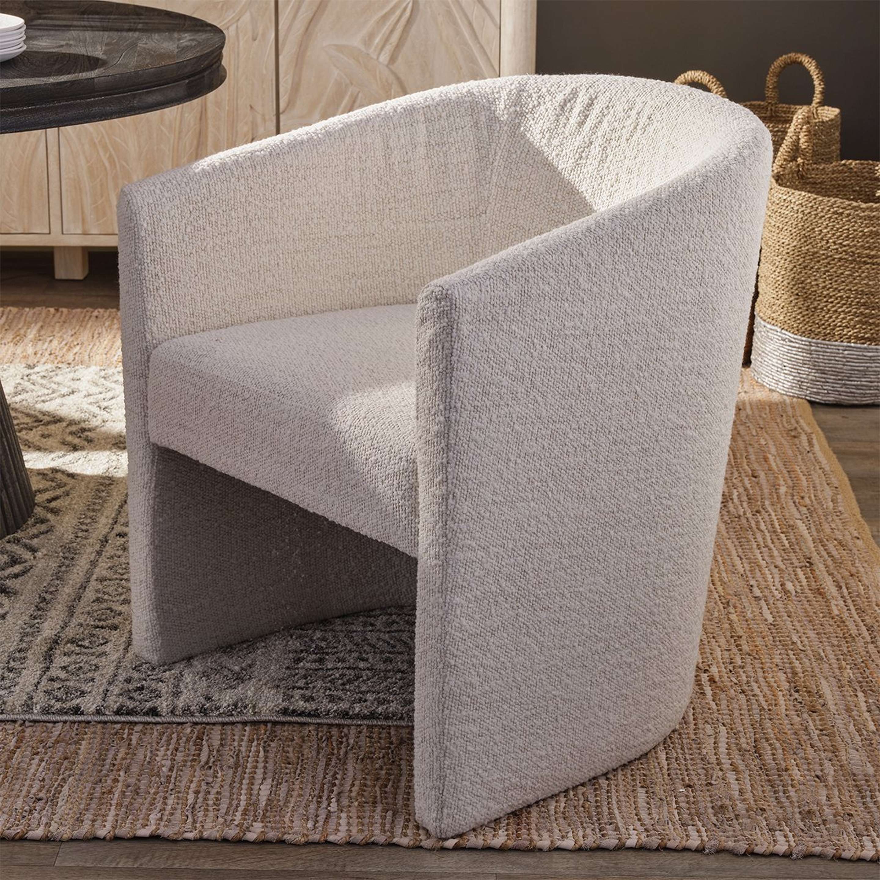 A Northbrook Dining Chair with White Upholstery color