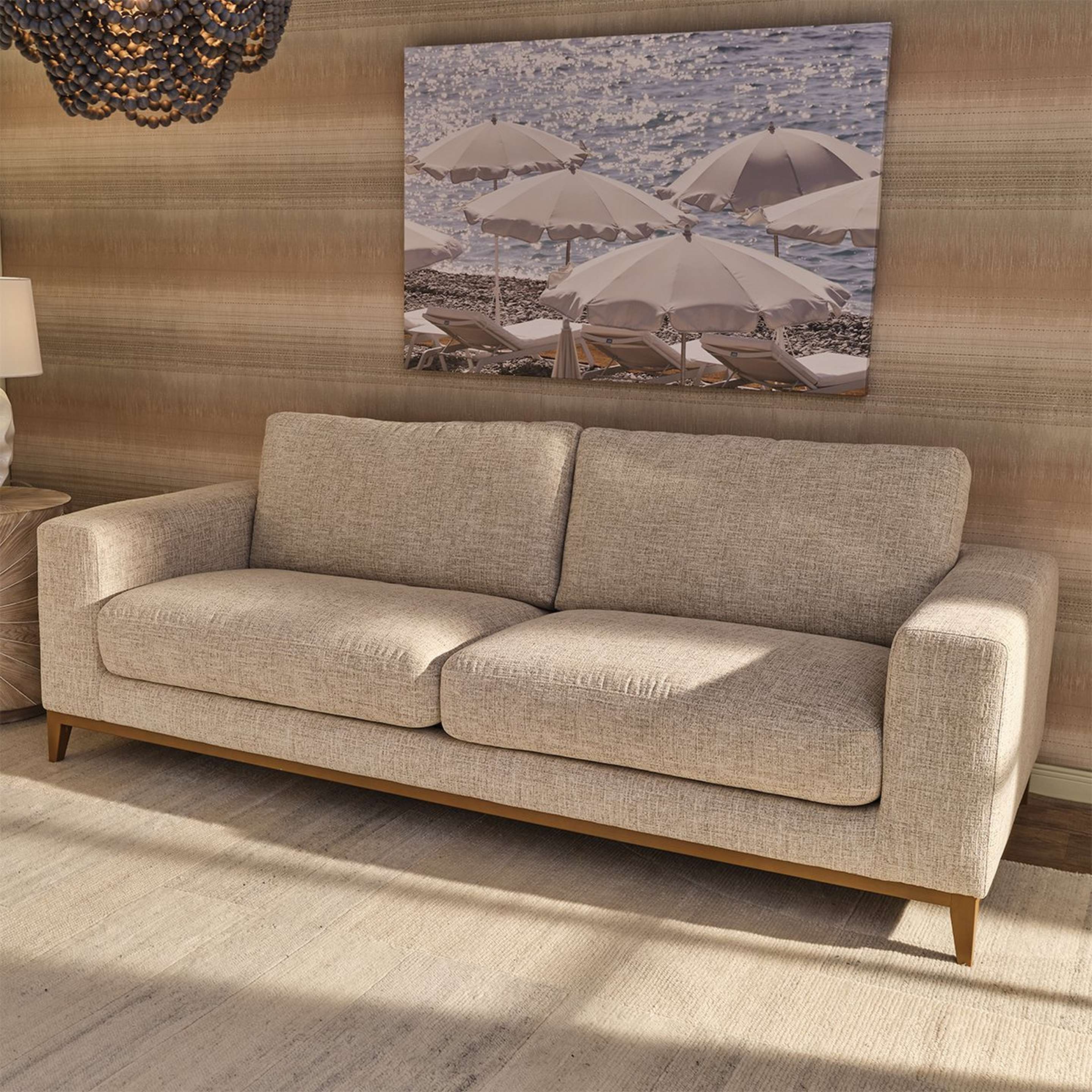 A Glasgow Sofa with Greige Upholstery color