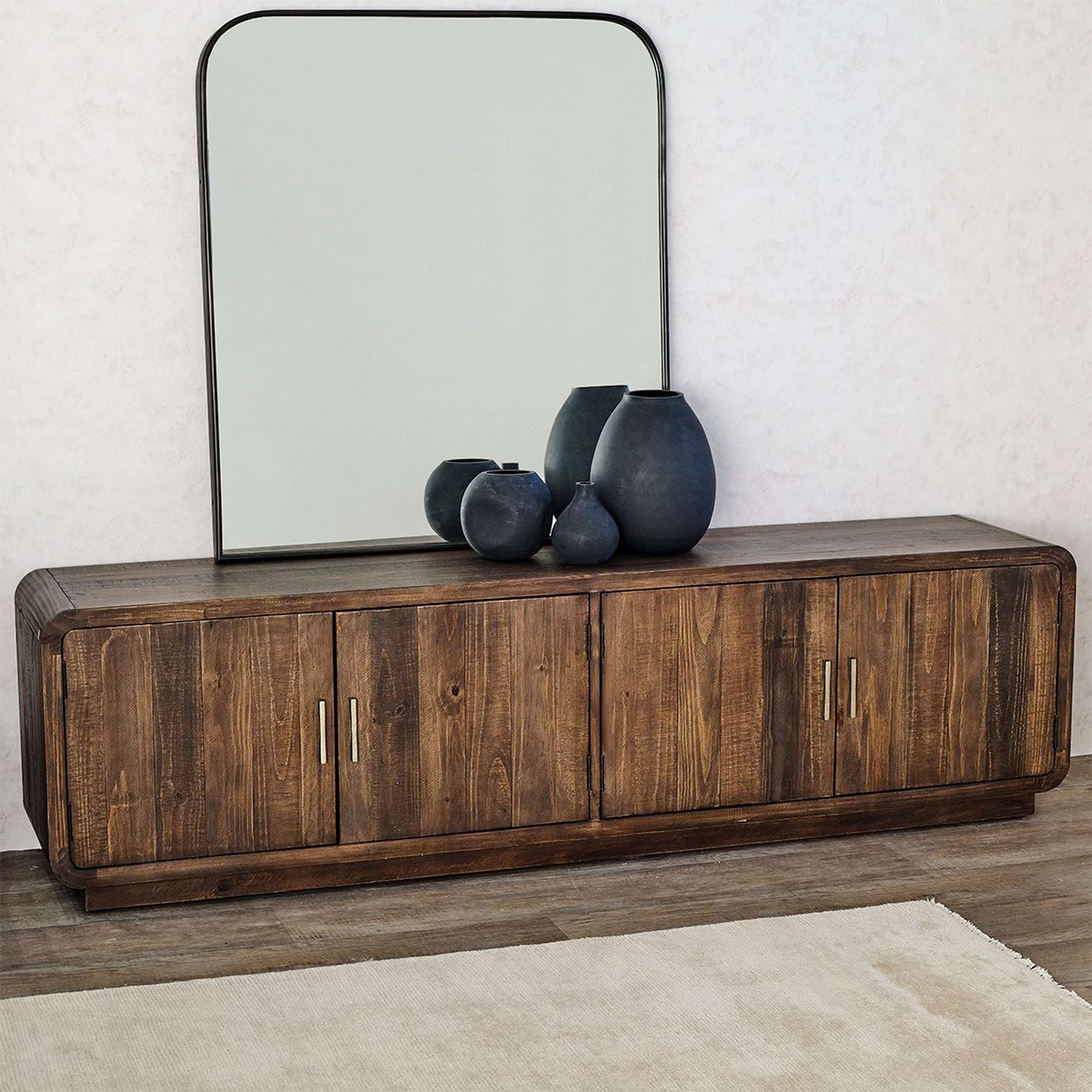 A Steinbeck Sideboard with Dark Wood color